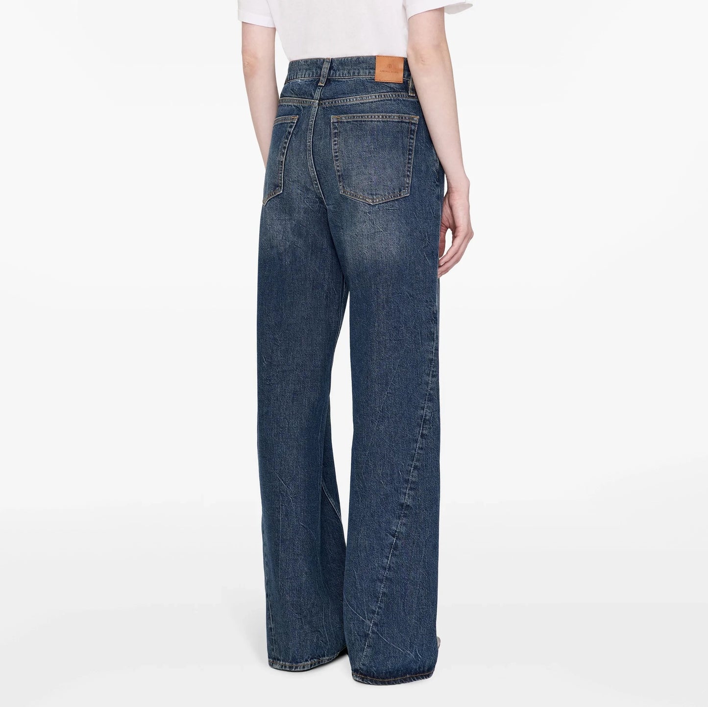 Anine Bing "Brie" jeans in "Blue Depths", size 28 (fits like 27) ** HEMMED **