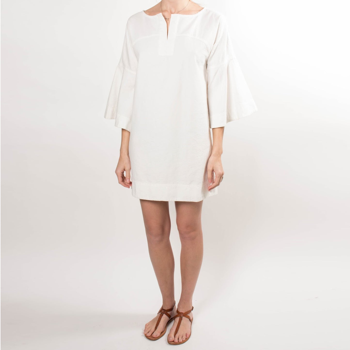 Apiece Apart Flared Sleeve Dress in Ivory, size 4