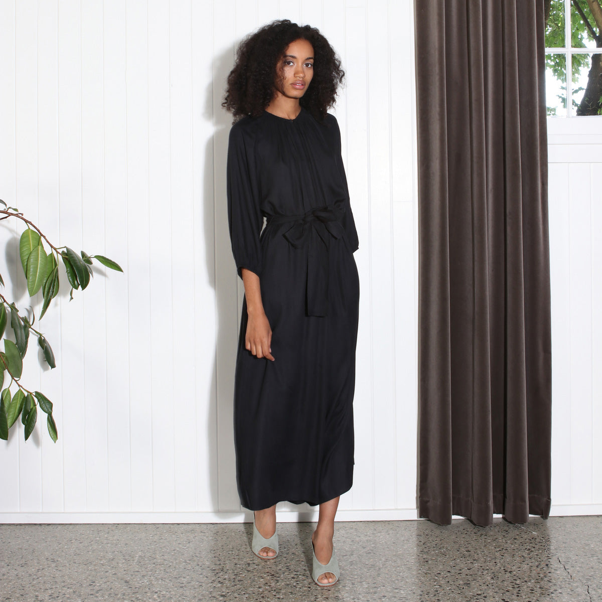 Apiece Apart "Isla" Romper in Black, size 4 (fits size 6/8)