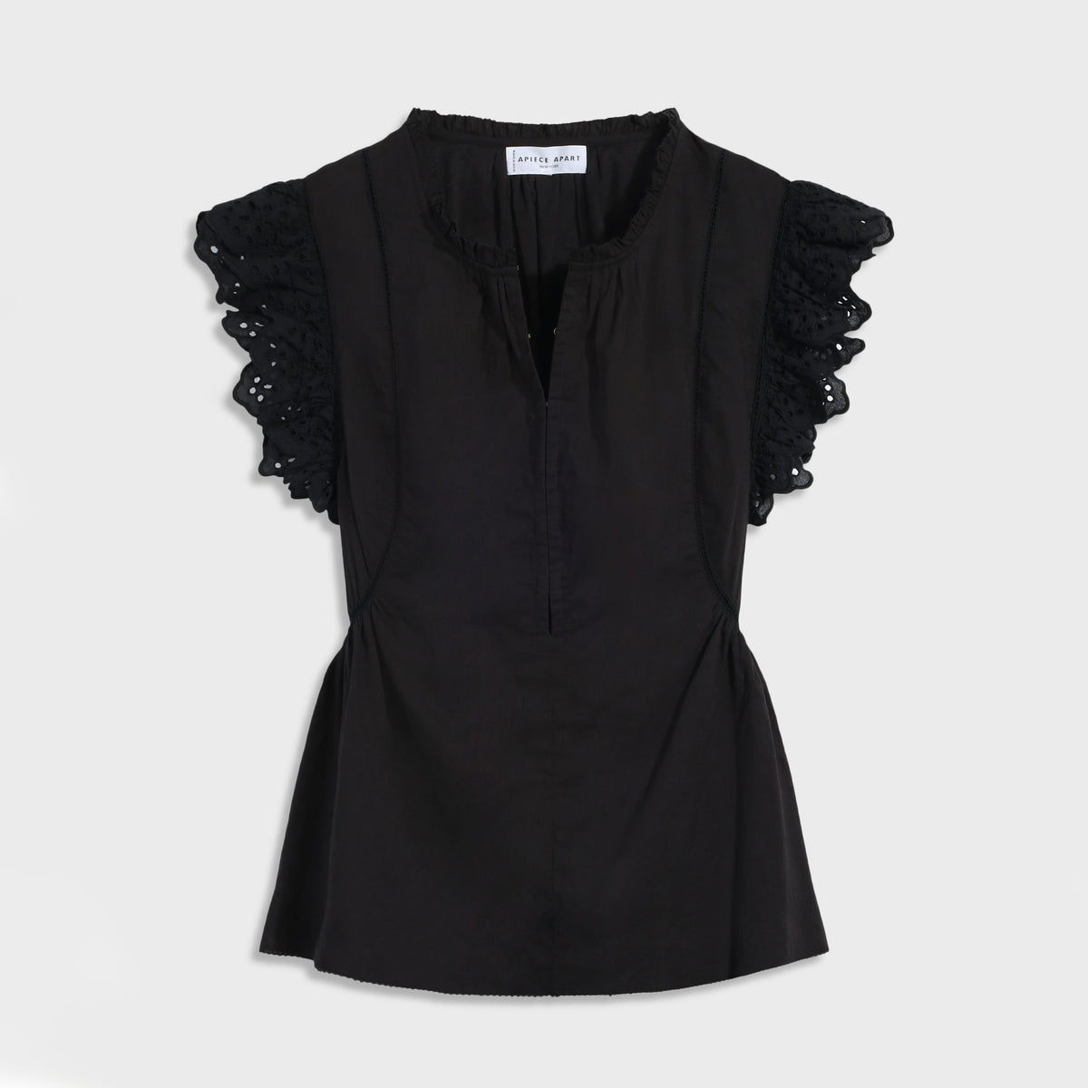 Apiece Apart "Maria Del Mar" Top in Black, size 6