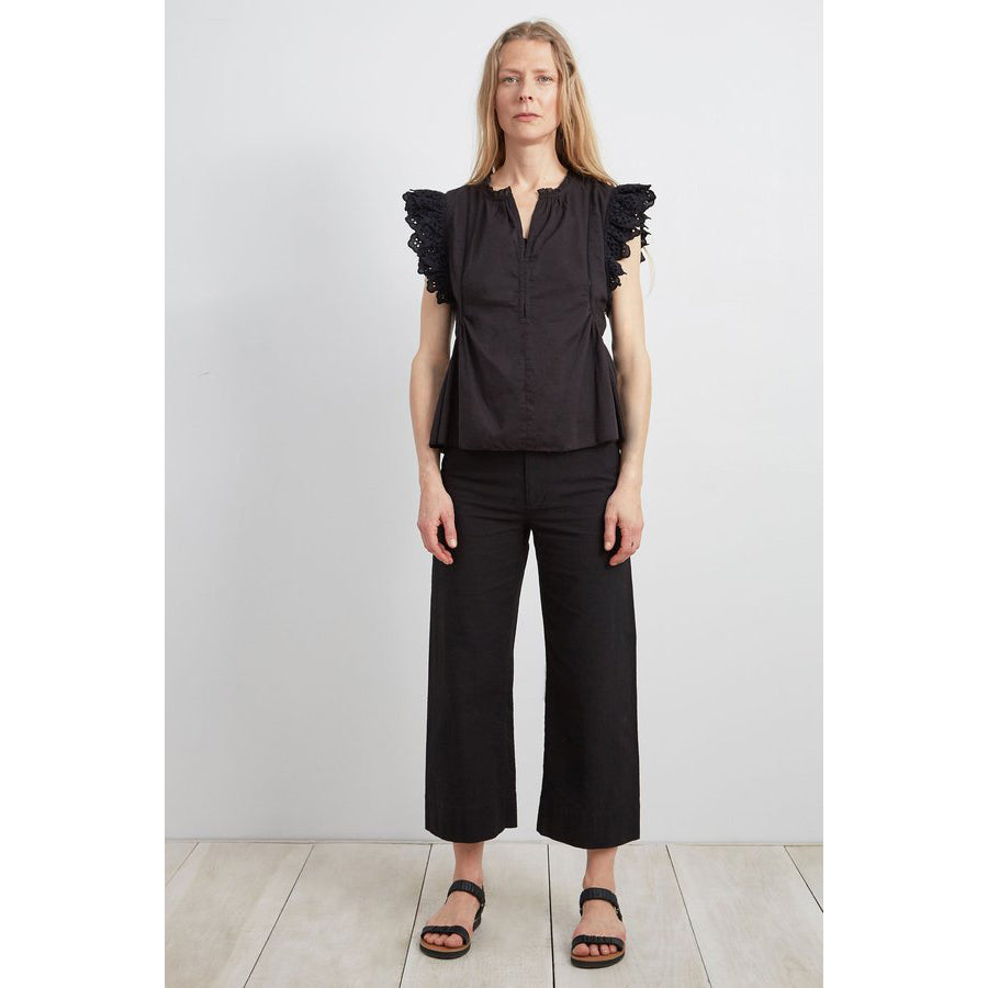 Apiece Apart "Maria Del Mar" Top in Black, size 6