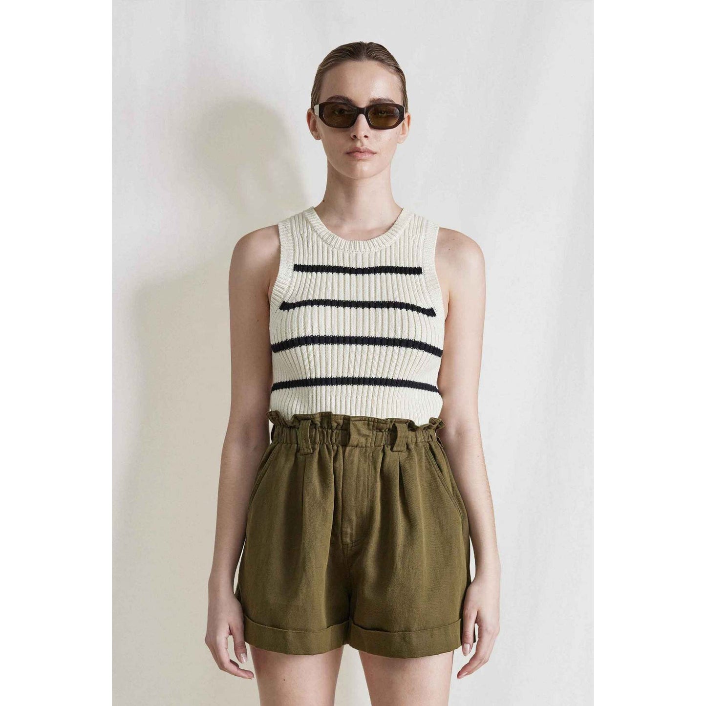 Apiece Apart "Philomena" Striped Knit Tank, size XS