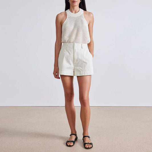 Apiece Apart "Veras" Shorts in Ivory, size 8