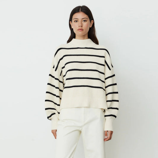 Apiece Apart Caro Cropped Mock Sweater, size XS