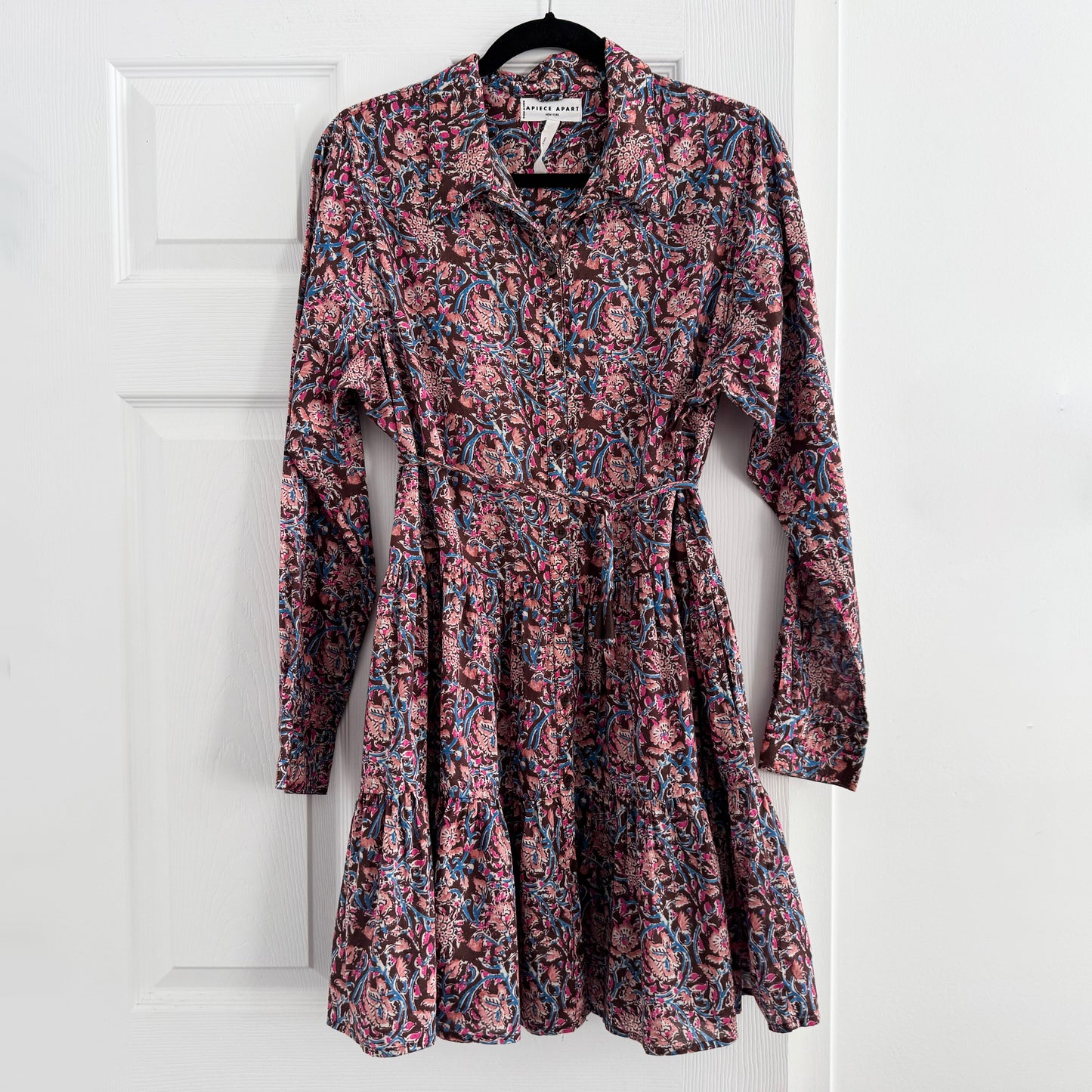 Apiece Apart "Anna" Shirtdress in "Bella Floral", fits size 12??