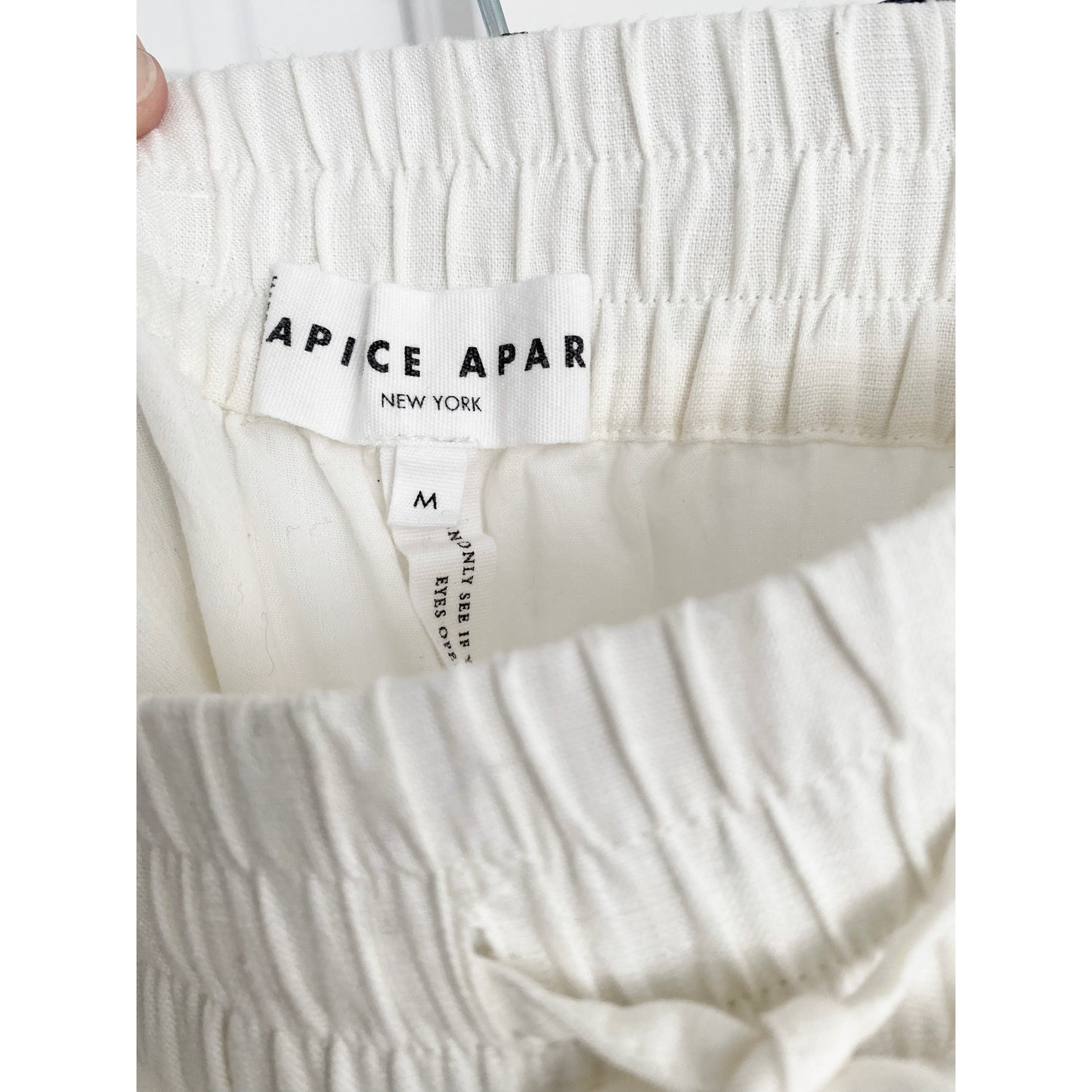 Short en lin blanc Apiece Apart, taille grande