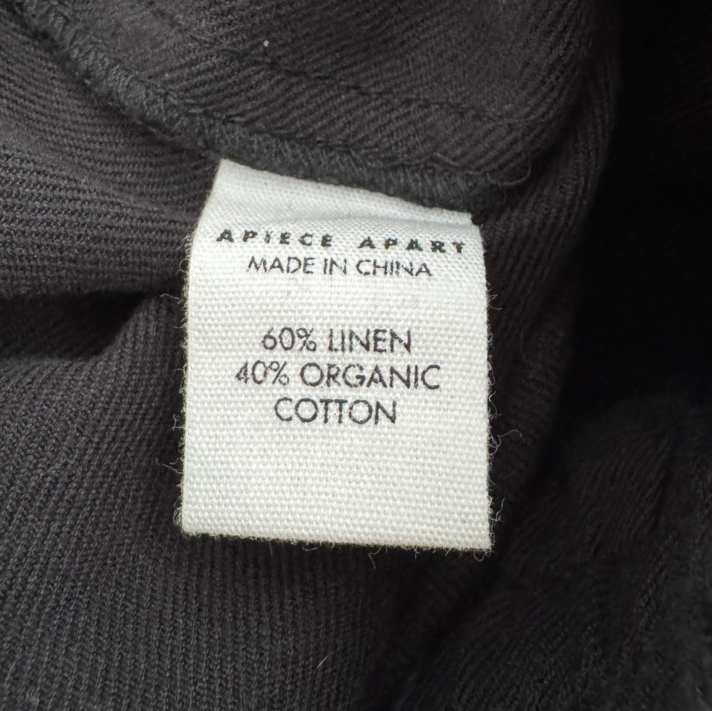 Apiece Apart Cotton/Linen "Surf" Pants in Black, size Large