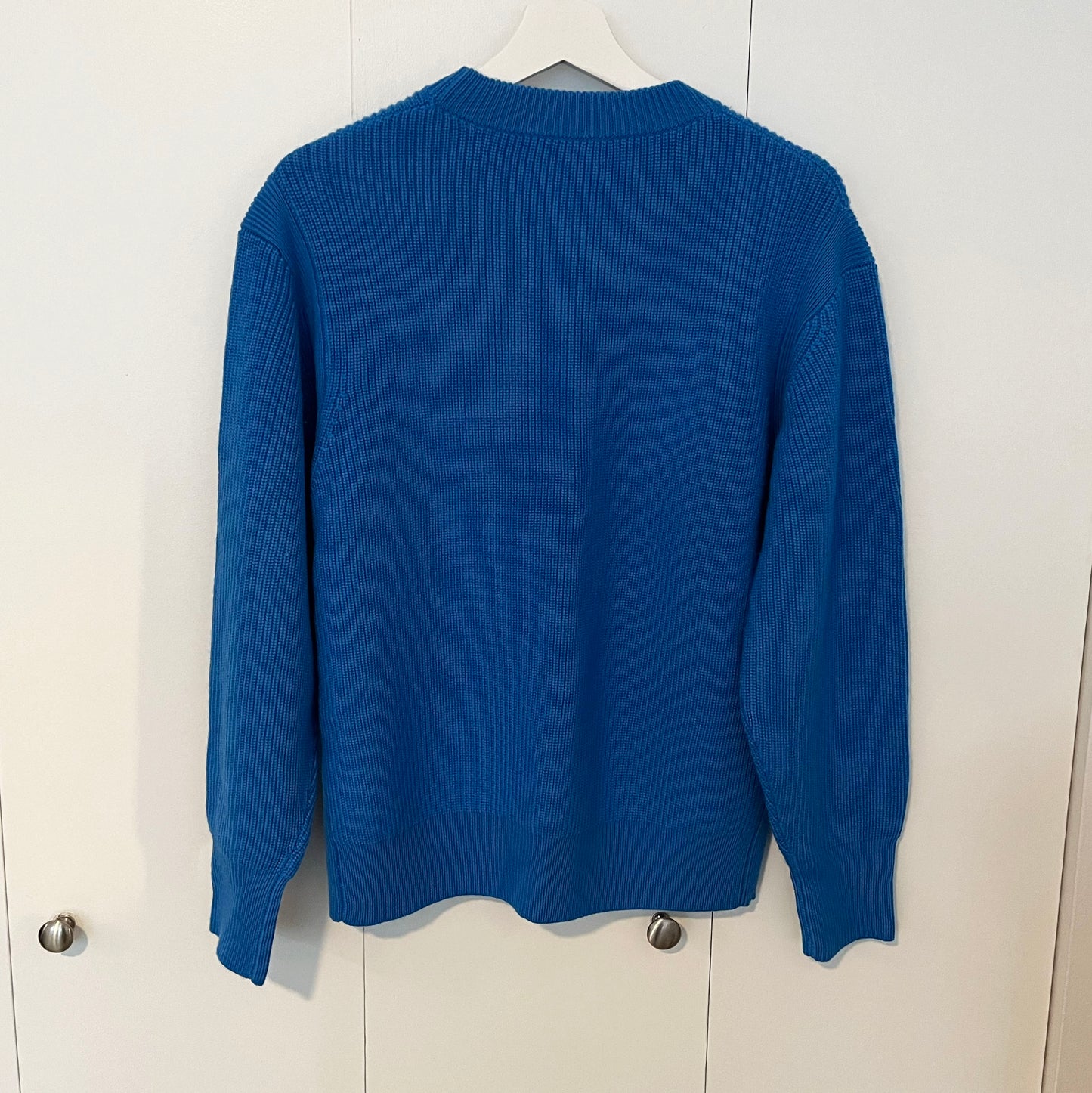 Apiece Apart "Everyday" Ribbed Wool Sweater in Blue, Size Small