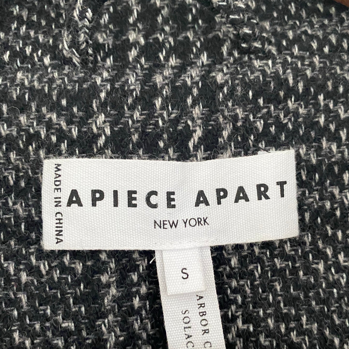 Apiece Apart "Selva" Tweed Jacket in Grey, size Small (fits S-M)