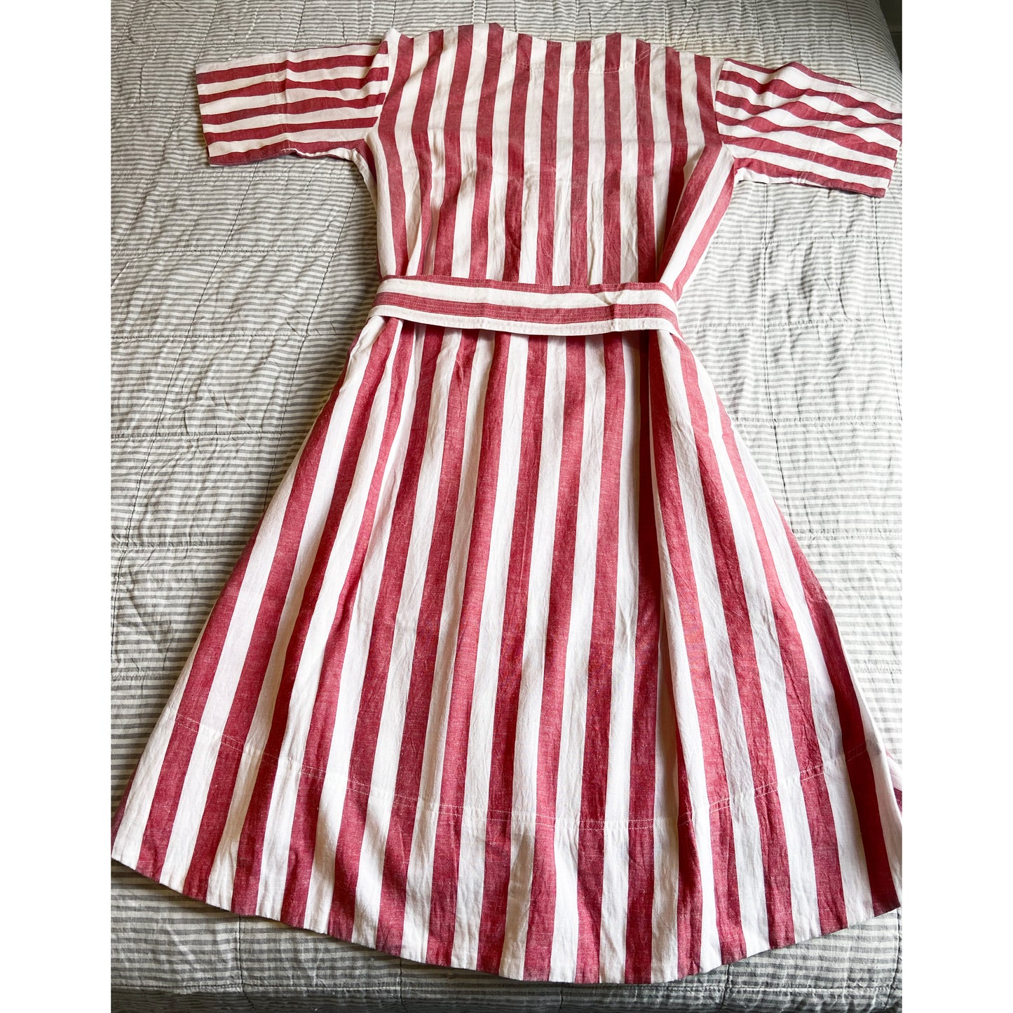 Apiece Apart "Jardin" Kaftan in Red/White Stripe, size XS/S