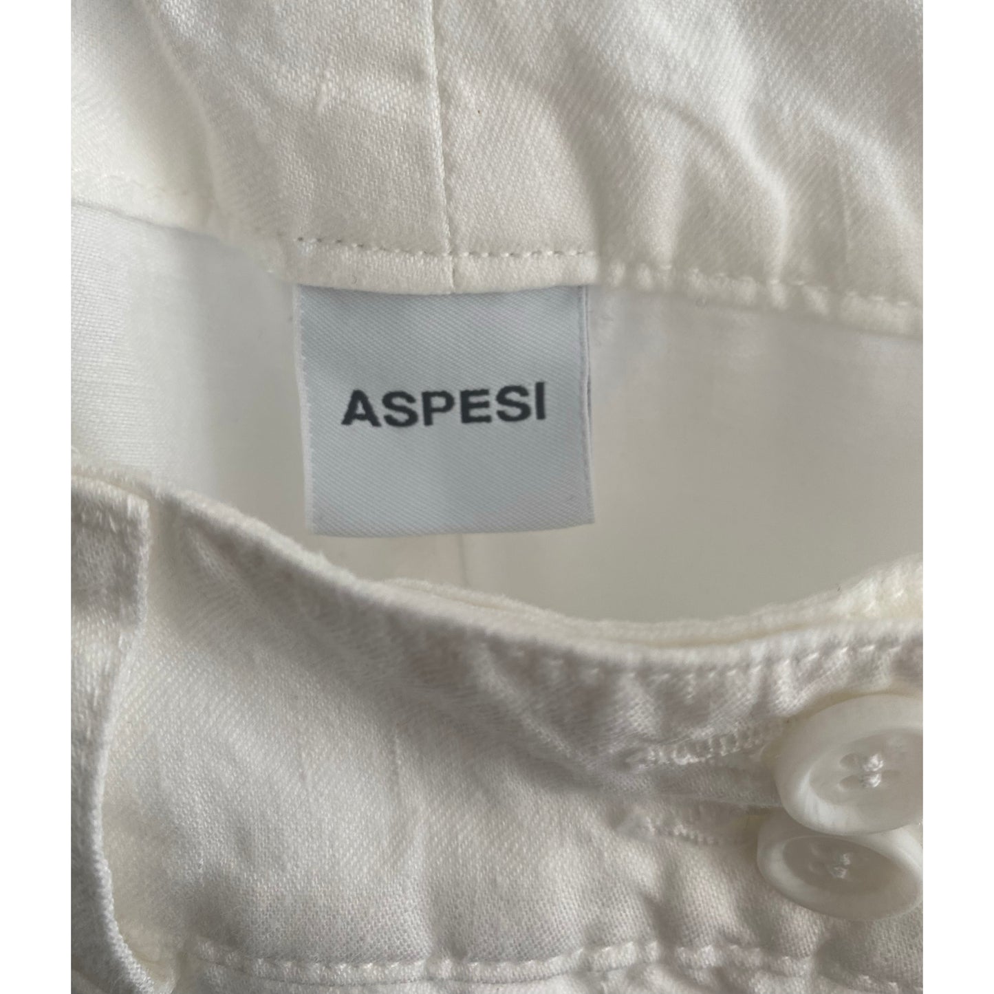 Aspesi White Linen Trousers, size 42 (fits like a size 4)