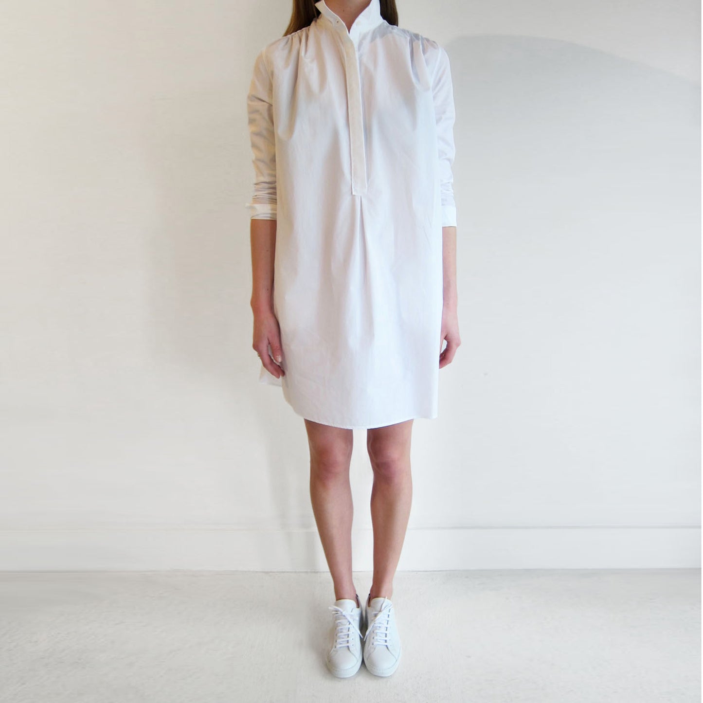 Atea Oceanie White Poplin Tunic/Dress, size 40 (Fits size 6 ish)