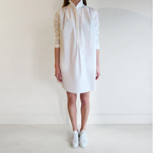 Atea Oceanie White Poplin Tunic/Dress, size 40 (Fits size 6 ish)