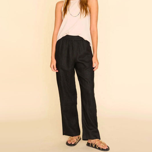 Xirena "Atticus" Linen Pants in Black, Size Small ** HEMMED **