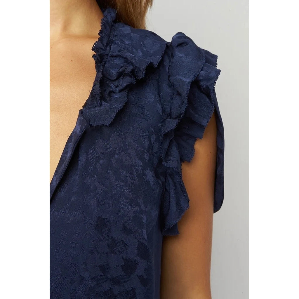 Zadig & Voltaire "Roberty" Silk Dress in Navy, size Medium (fits size Small)