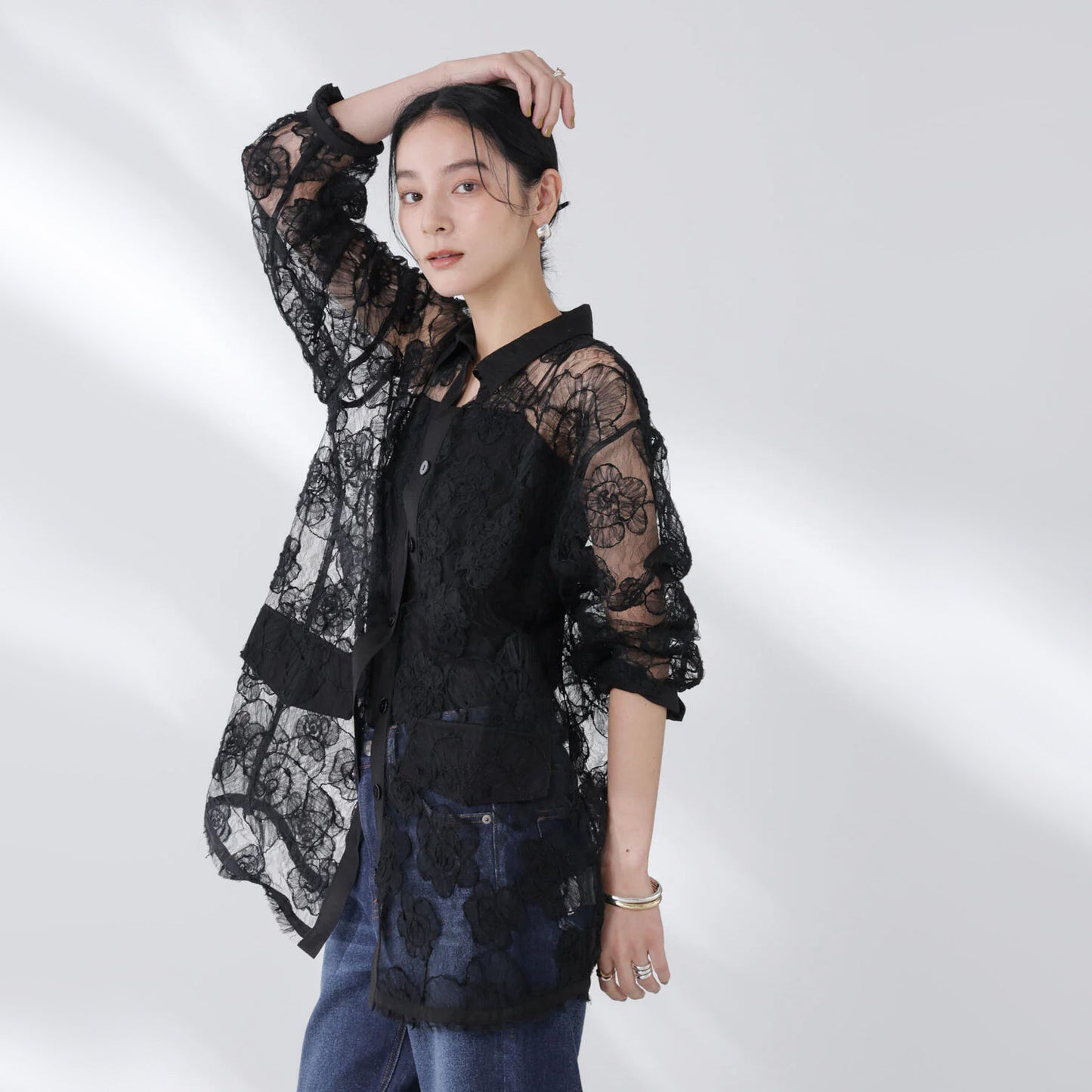 Baum und Pferdgarten "Annica" Lace Blouse in Black, size 36