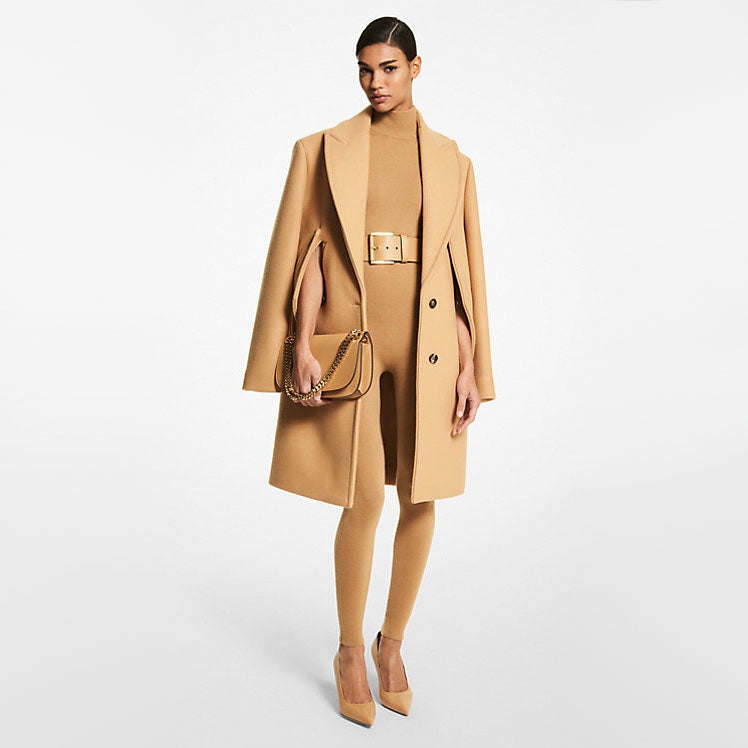 Michael Kors Wool Coat in Camel, Size 8