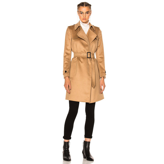 Burberry Cashmere Belted Wrap Coat, size 4 (fits like a size 2)