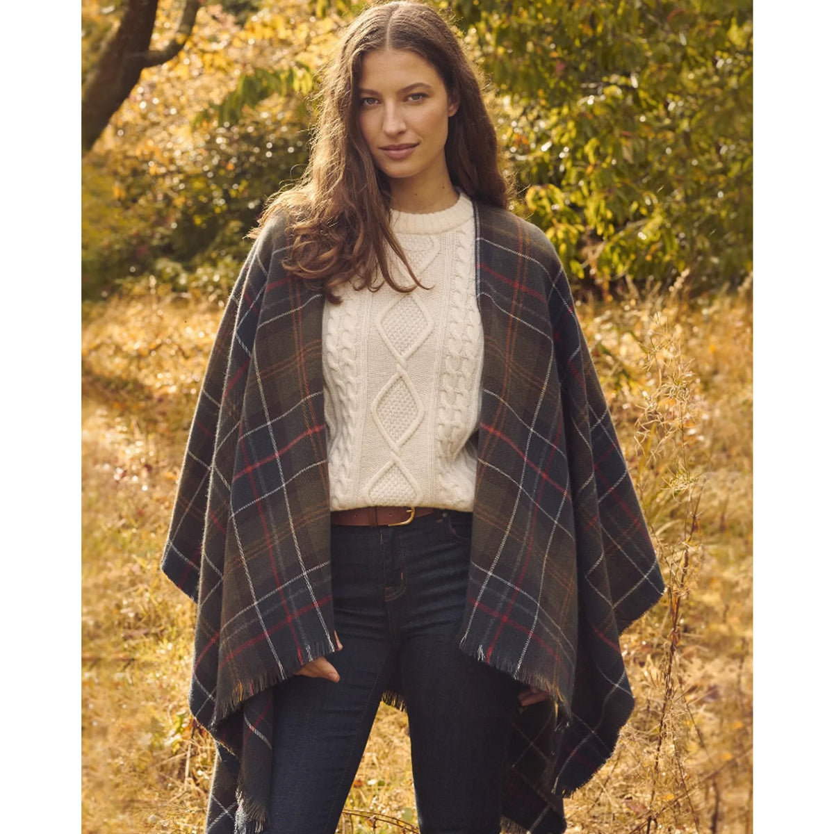 Barbour "Monteith" Shawl in Classic Tartan