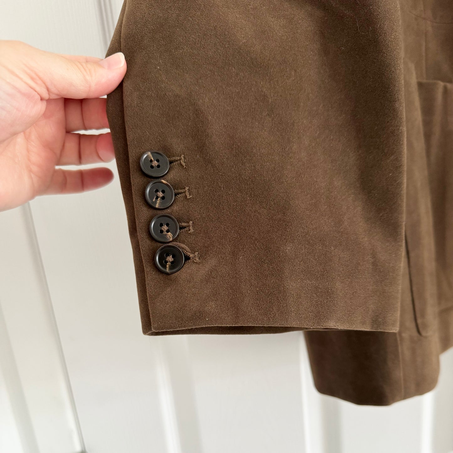 Bayse Oversize Faux Suede in Brown, size XL