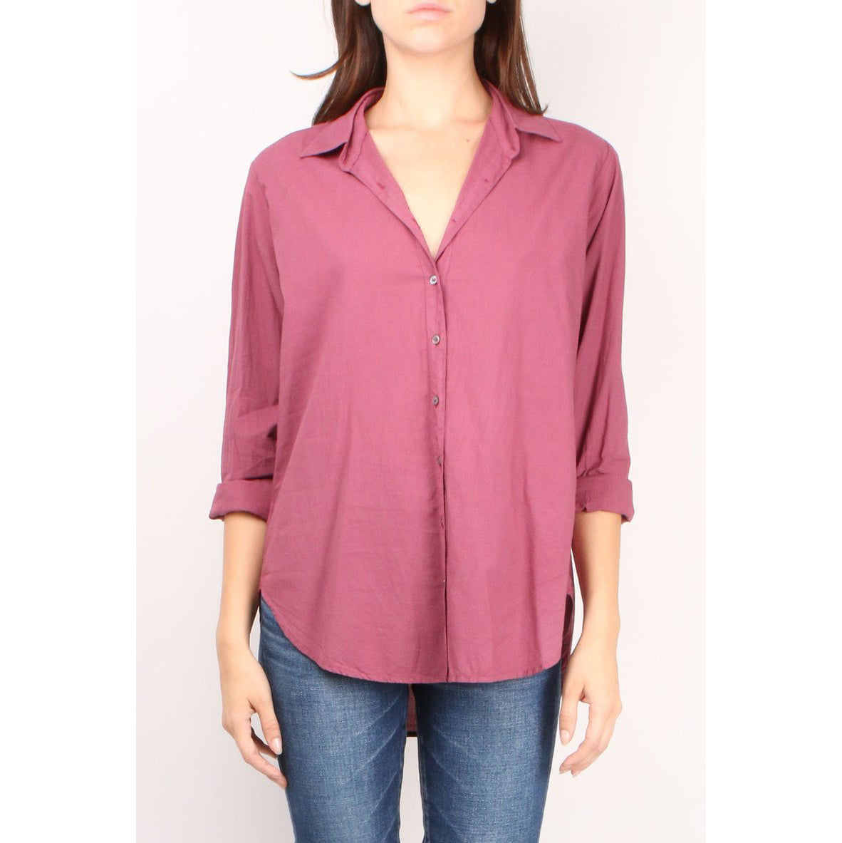 Xirena "Beau" Shirt in Dark Pink, size Small