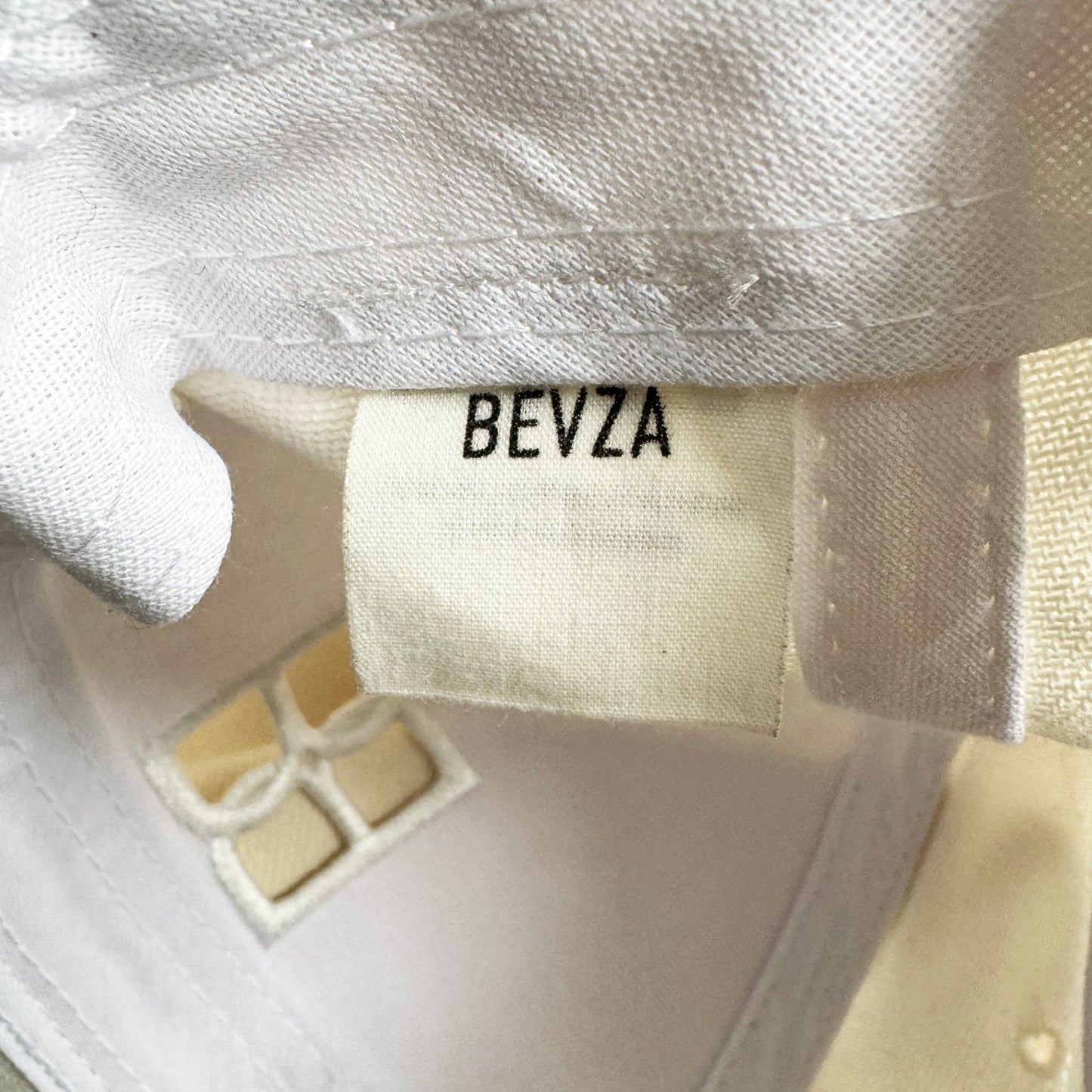 Bevza Logo Baseball Hat in White