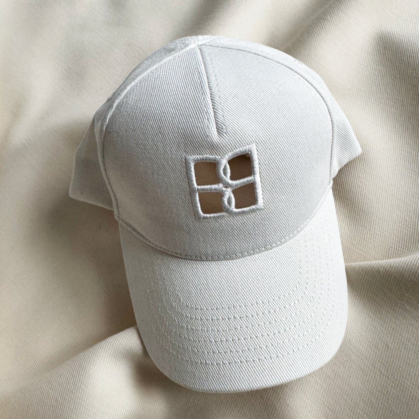 Bevza Logo Baseball Hat in White
