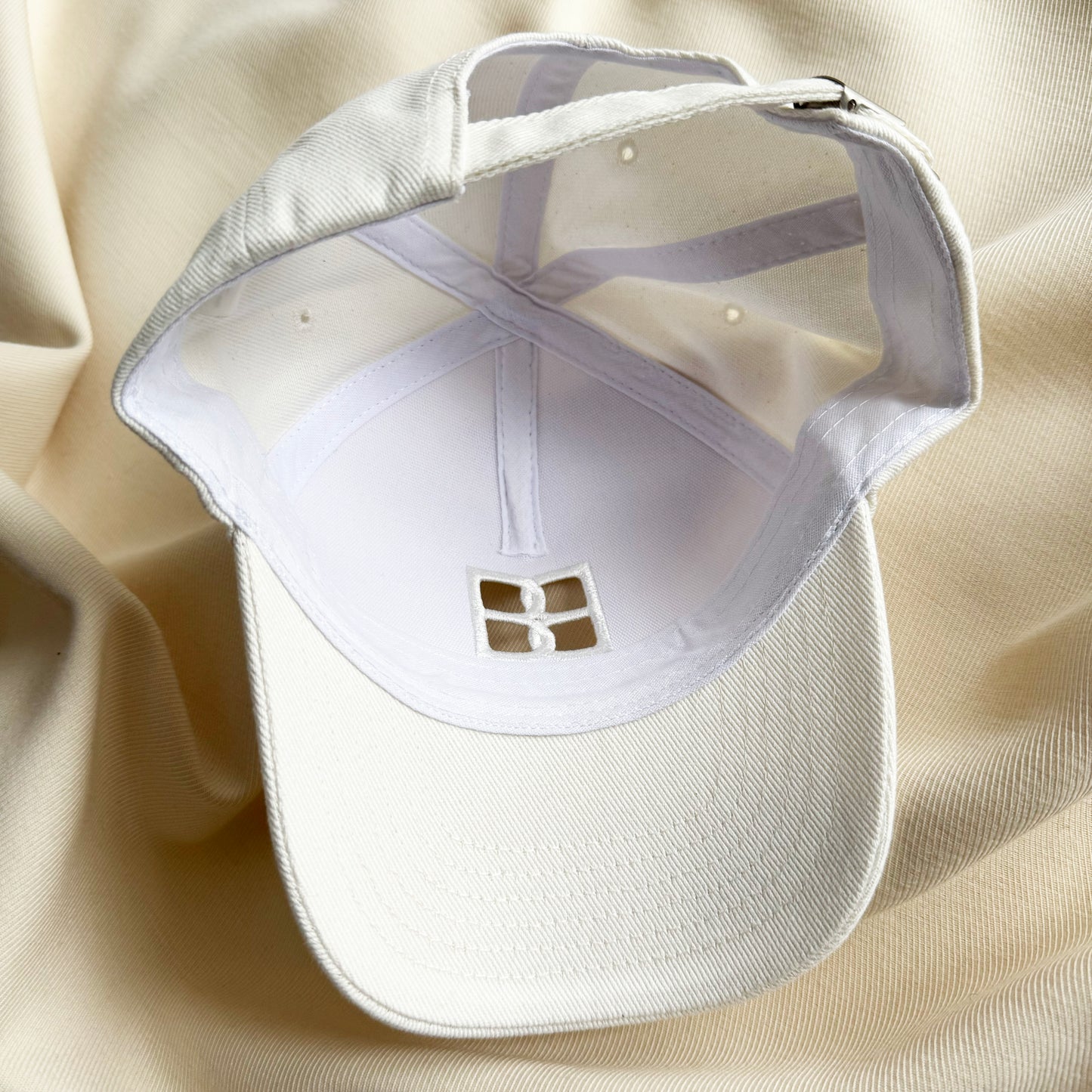 Bevza Logo Baseball Hat in White