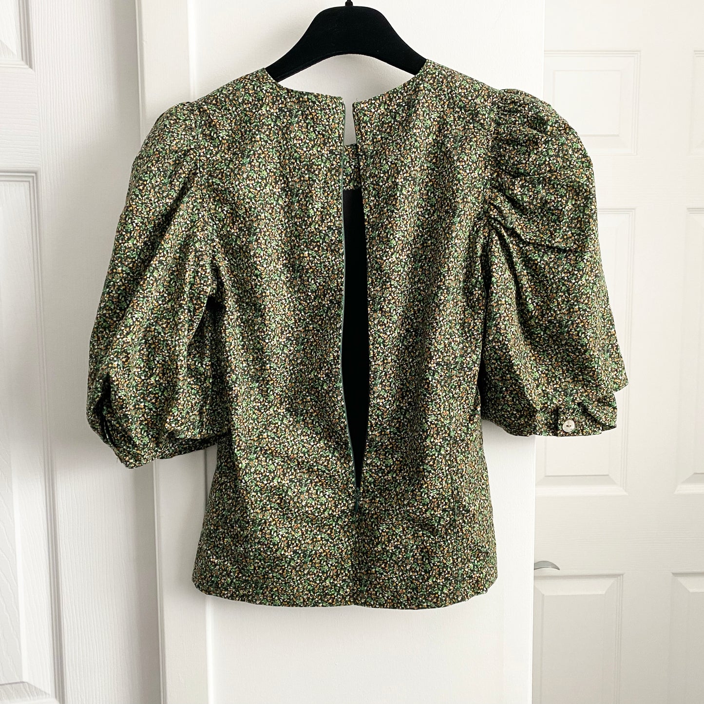 Birgitte Herskind "Jordan" Blouse Green Liberty, size 32 (fits size 0)