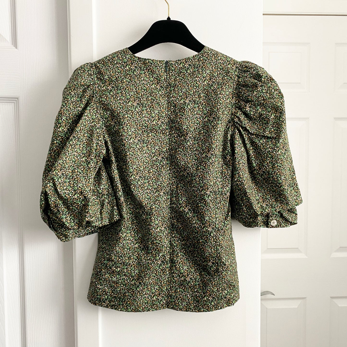 Birgitte Herskind "Jordan" Blouse Green Liberty, size 32 (fits size 0)