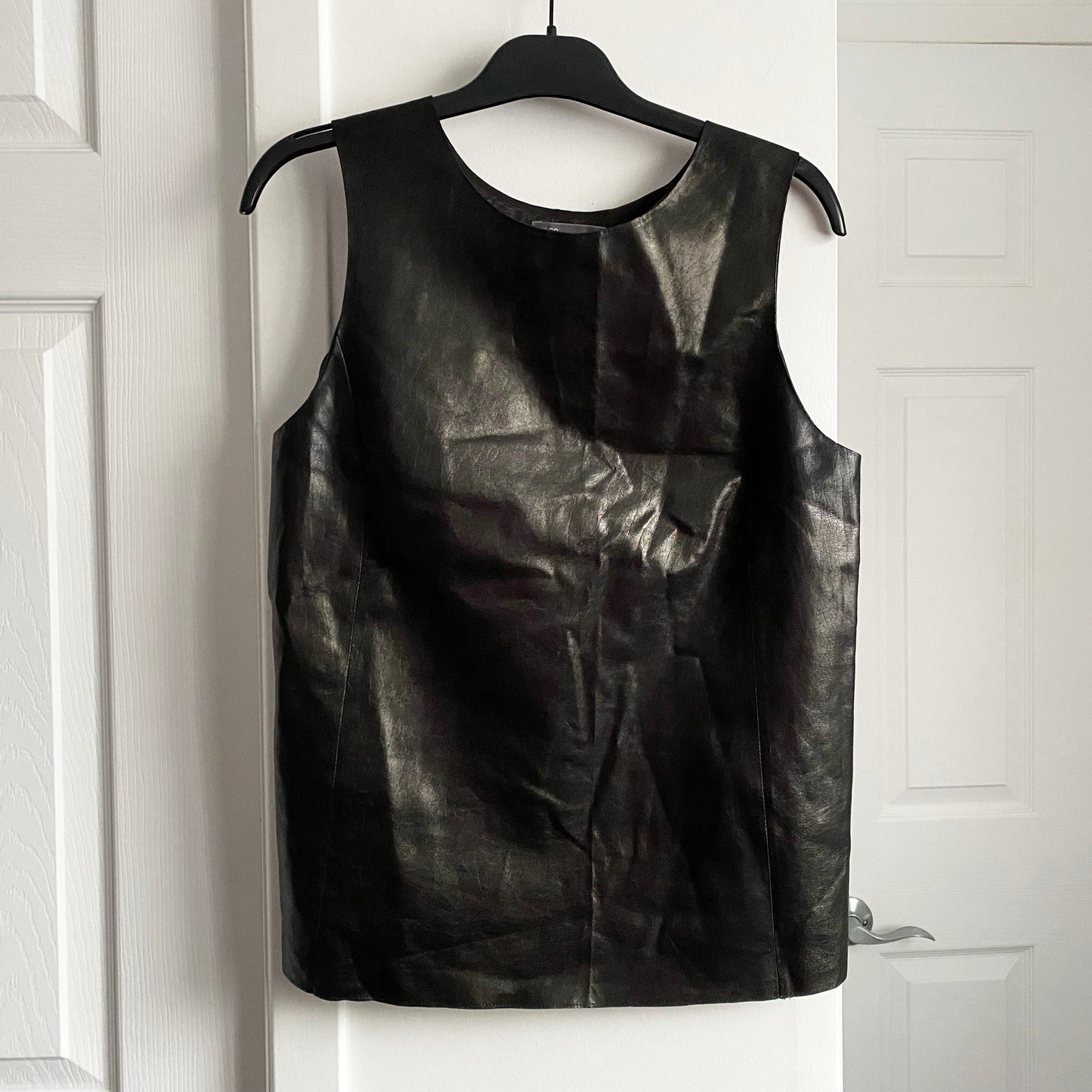 Vince Lambskin Front Sleeveless Top, size 6