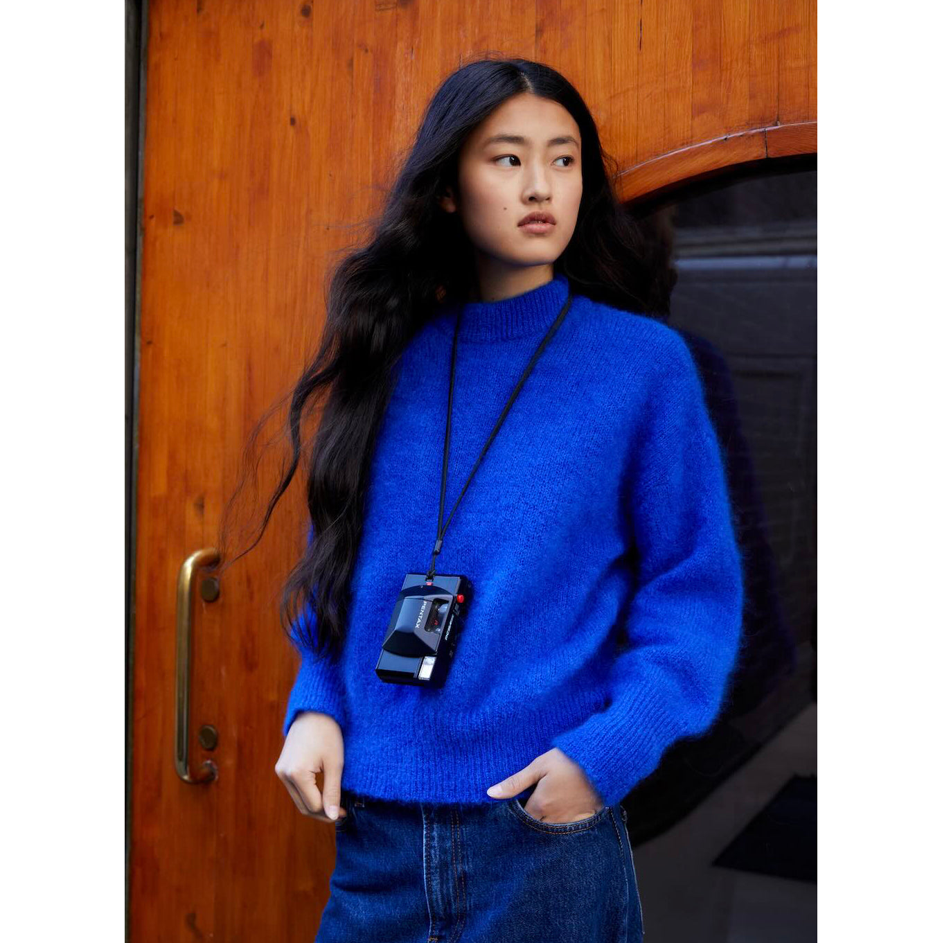 Surprise Paris "Jane" Mohair Sweater in Cobalt Blue, size "3" (S/M)