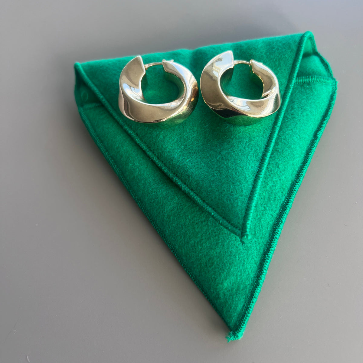 Bottega Veneta Gold Twist Earrings