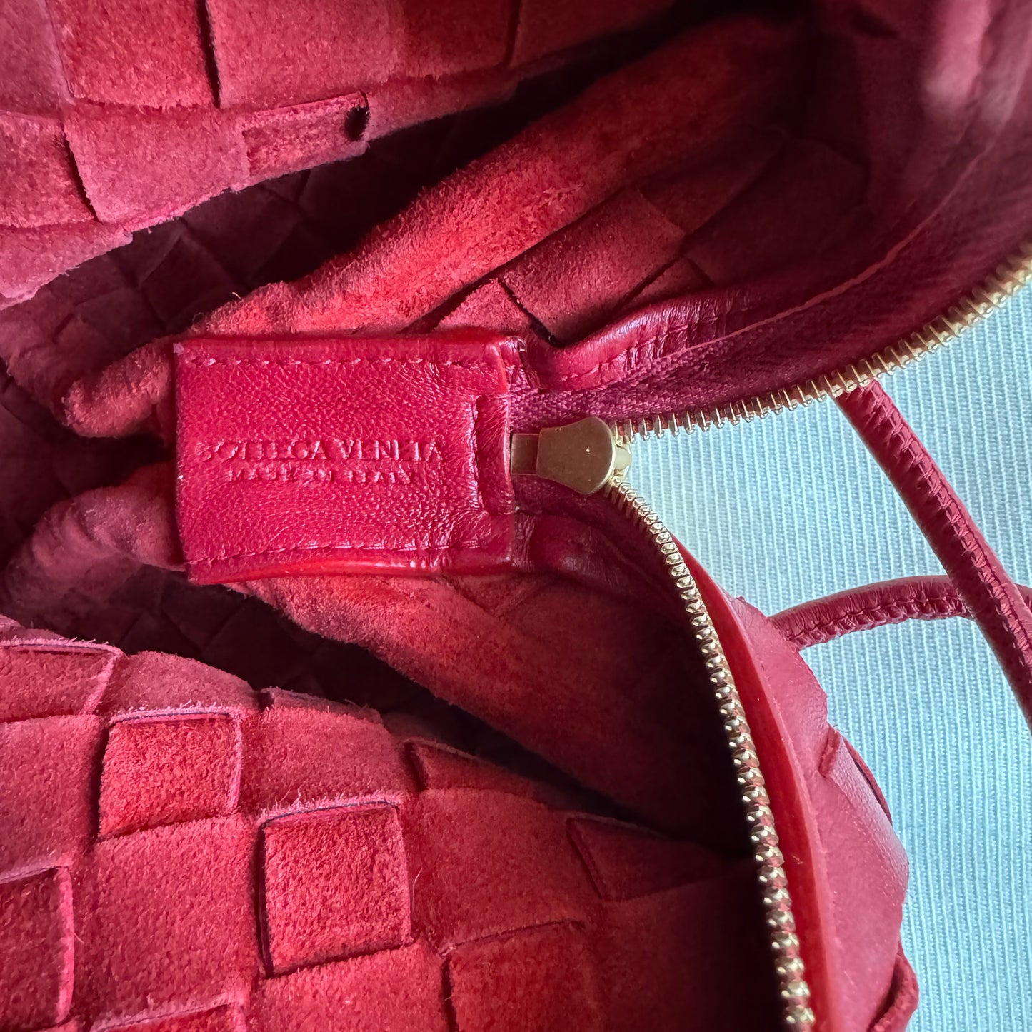 Bottega Veneta Small "Loop" Camera Bag in Red