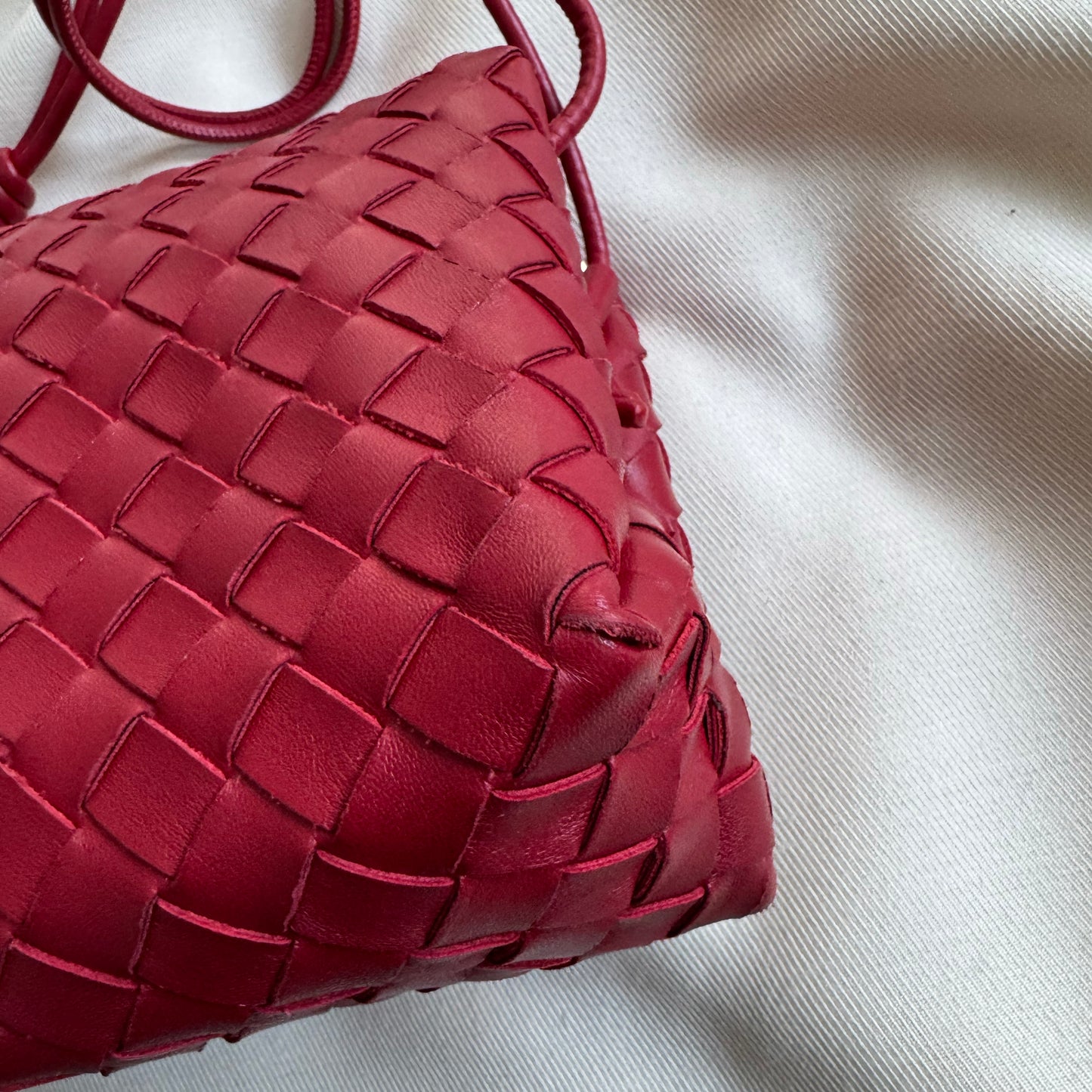 Bottega Veneta Small "Loop" Camera Bag in Red