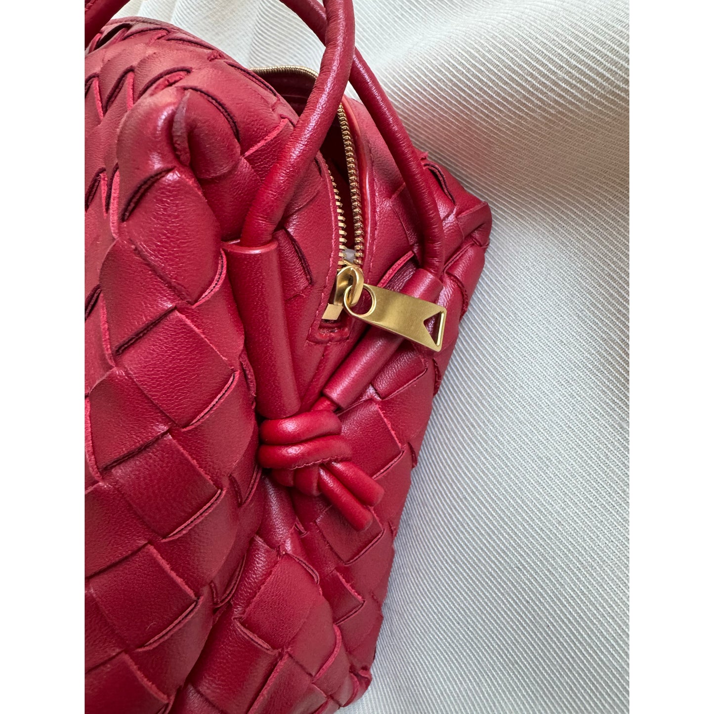 Bottega Veneta Small "Loop" Camera Bag in Red