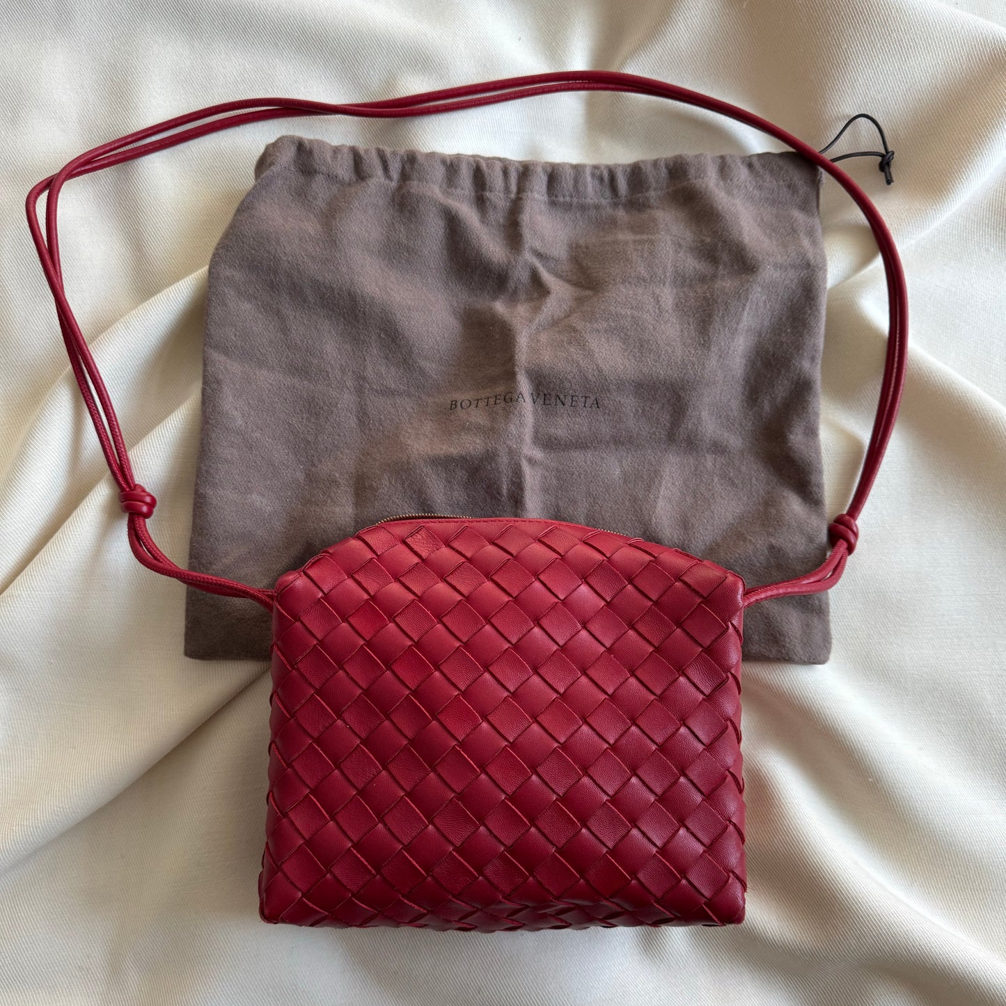 Bottega Veneta Small "Loop" Camera Bag in Red