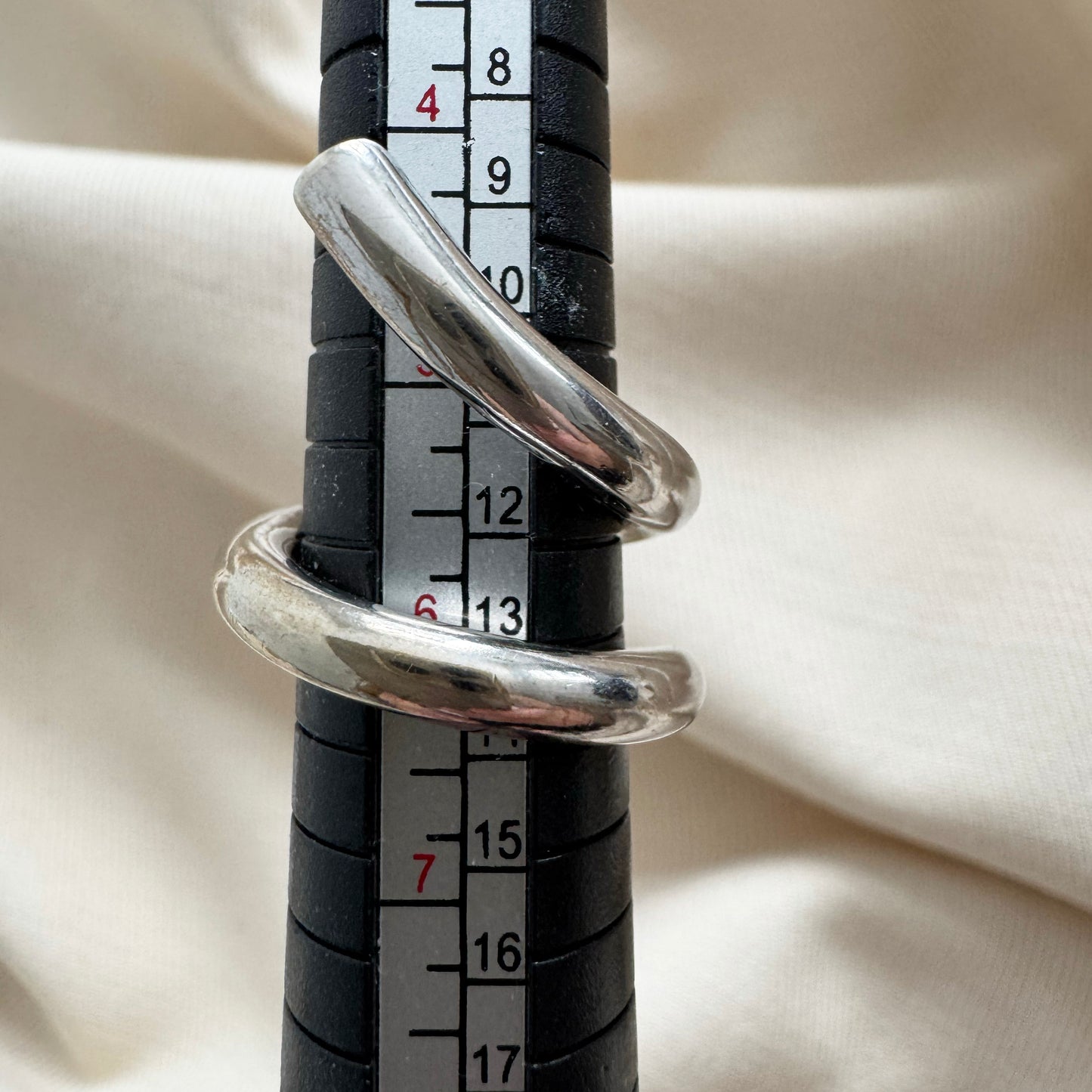 Bruá Set of Silver Rings, size 6
