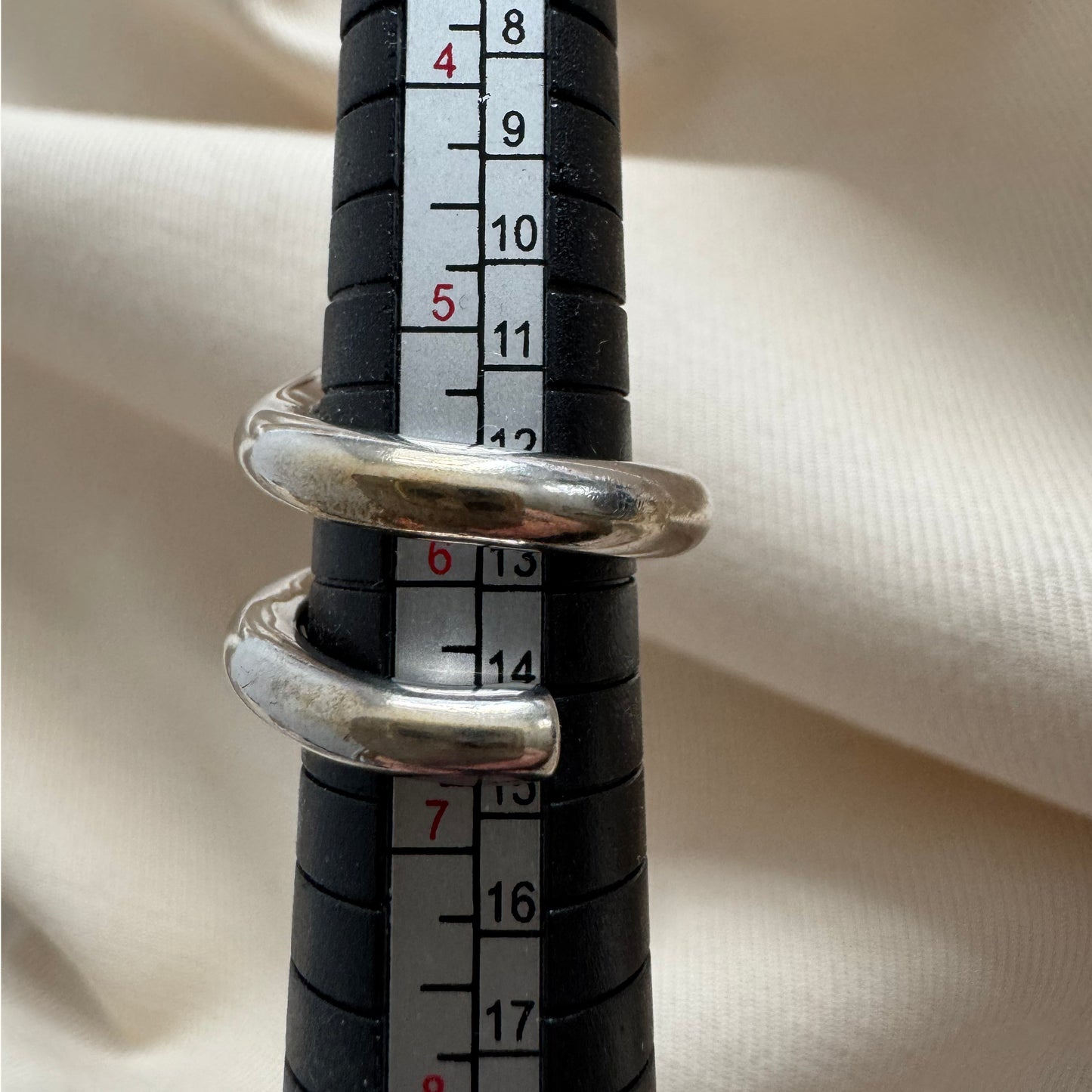 Bruá Set of Silver Rings, size 6