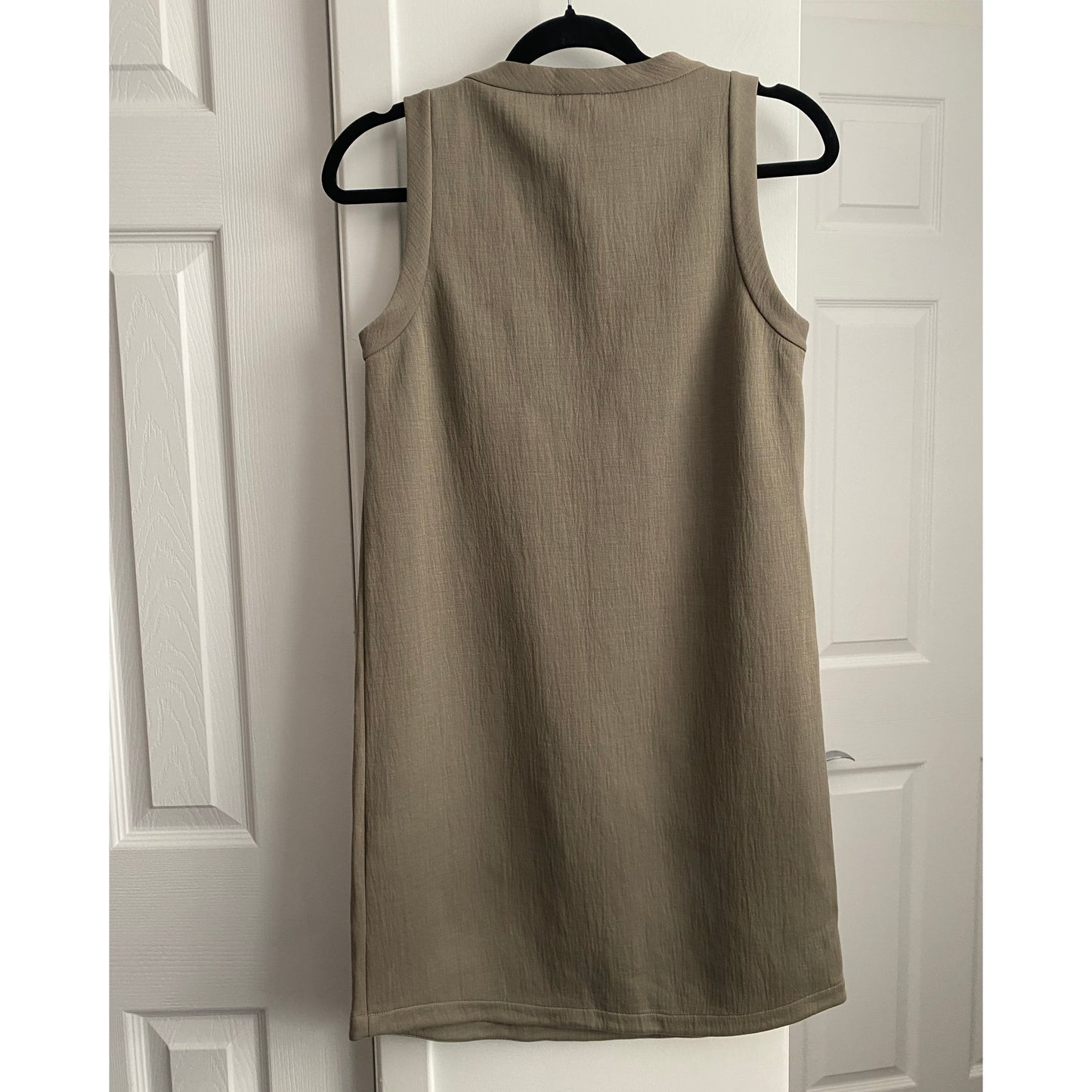 Robe sans manches en coton/polyamide taupe Brunello Cucinelli, taille moyenne