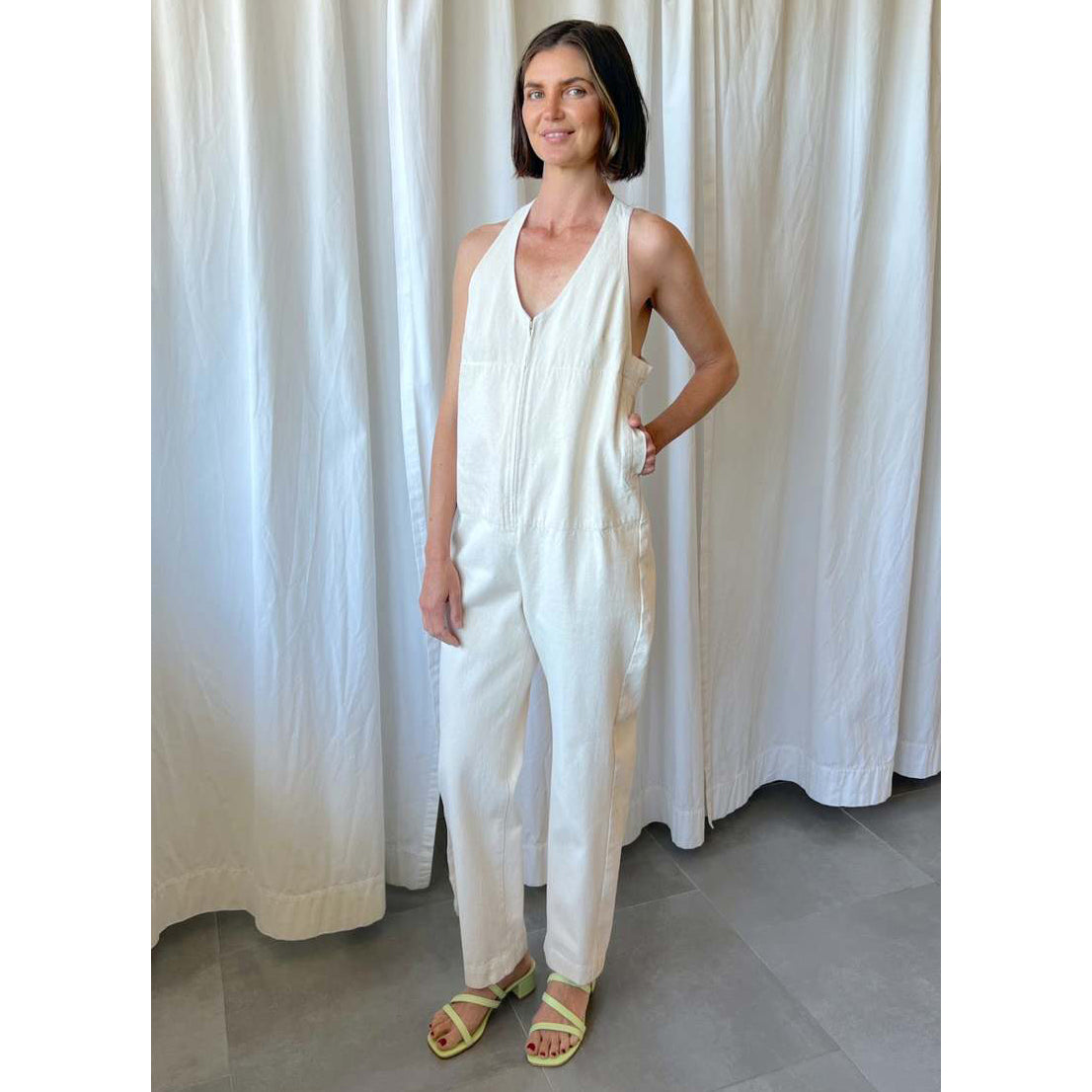 Rachel Comey "Buxton" Jumpsuit in "Natural", size 6