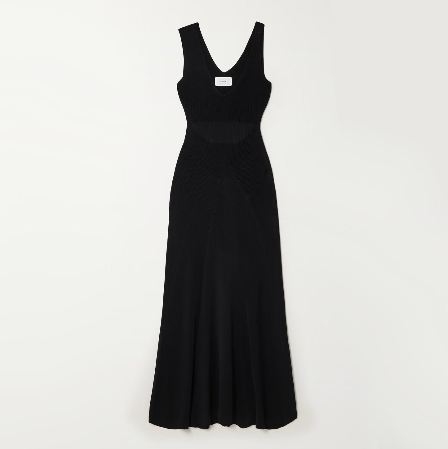 CAES Cut-Out Back Sleeveless Maxi Dress in Black, size Large