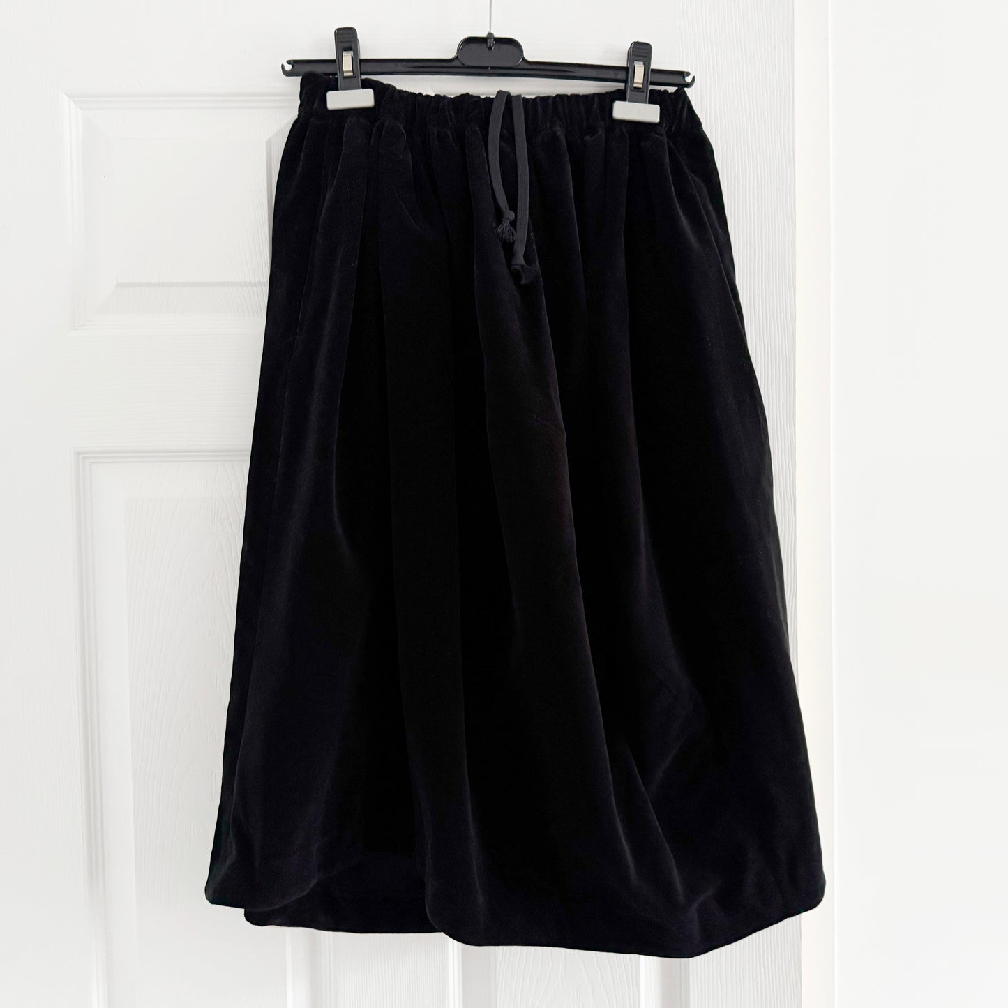 Comme des Garcons Cotton Velveteen Skirt in Black, size XS