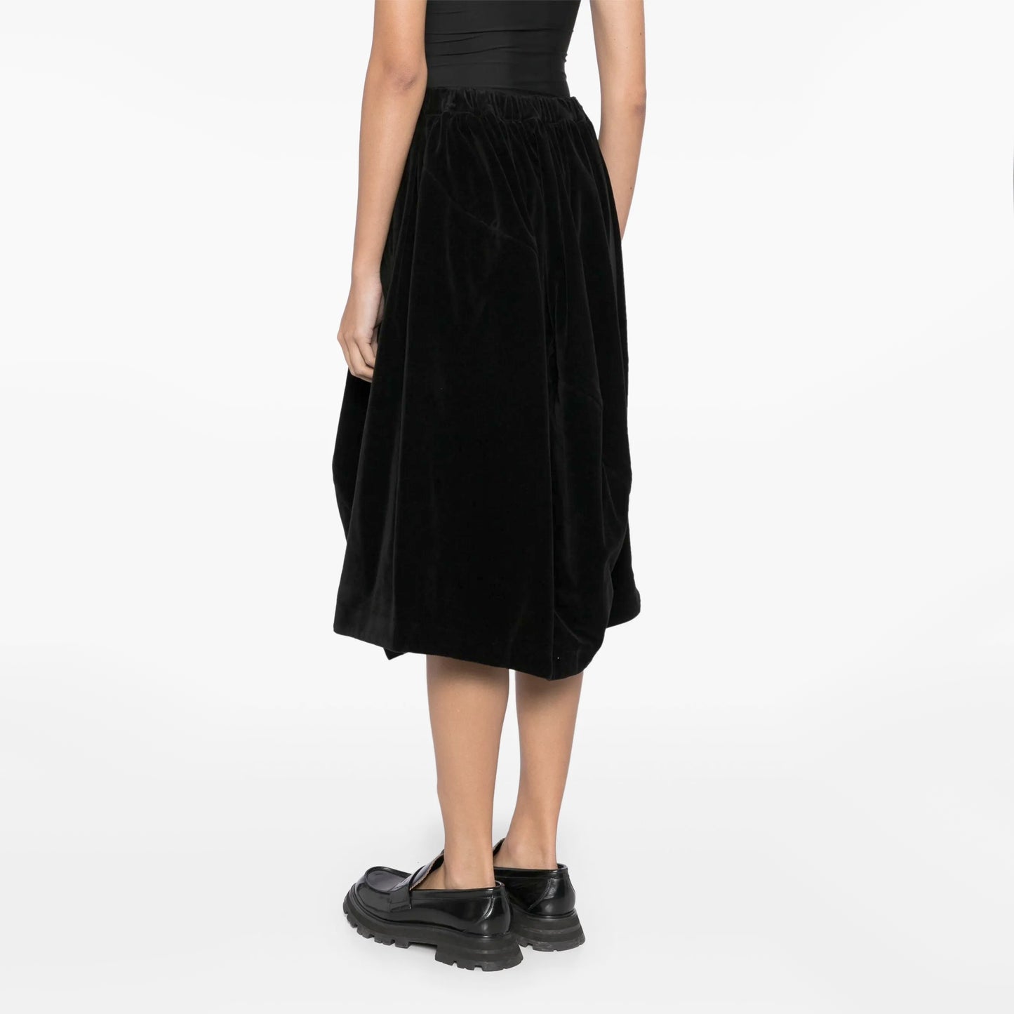 Comme des Garcons Cotton Velveteen Skirt in Black, size XS