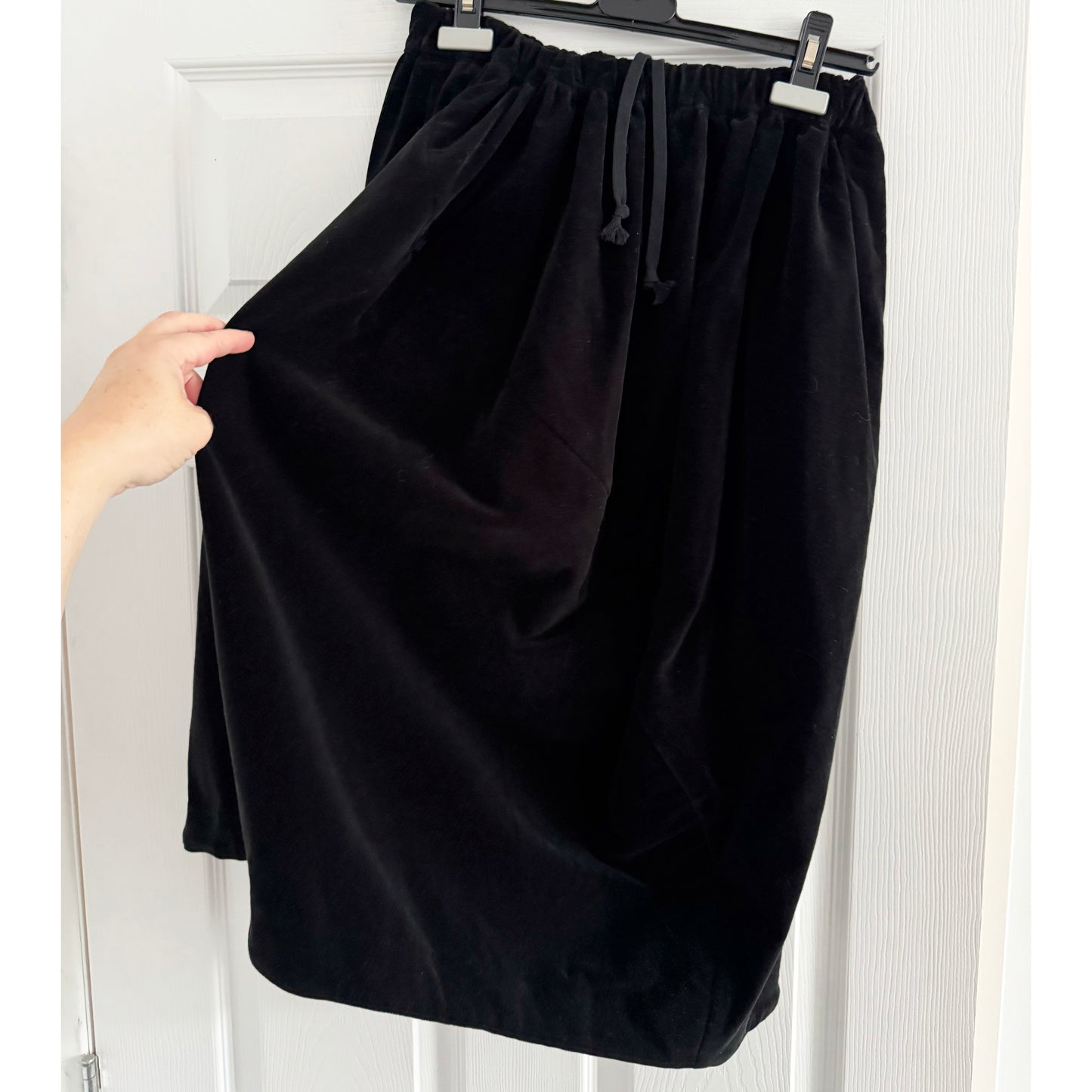 Comme des Garcons Cotton Velveteen Skirt in Black, size XS