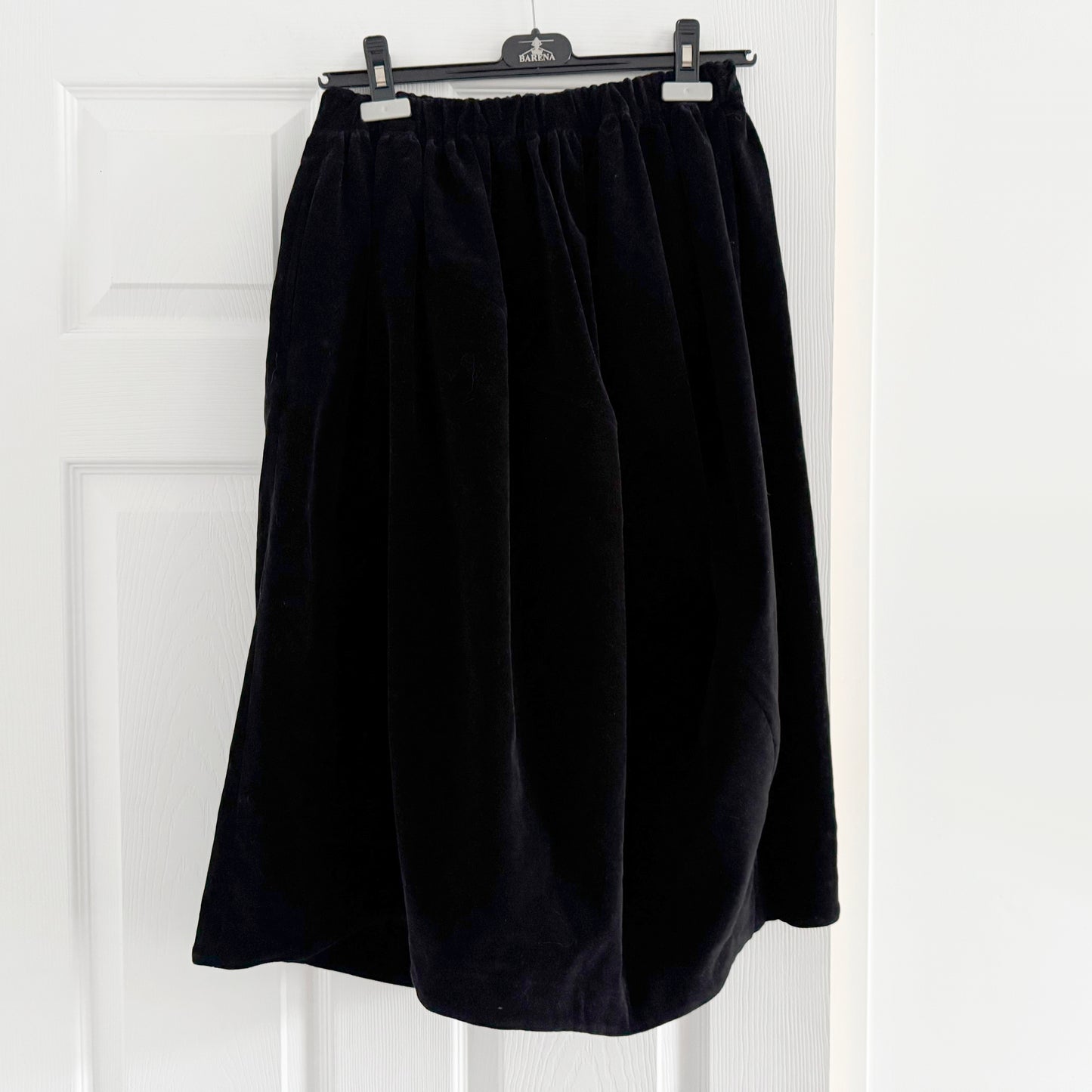 Comme des Garcons Cotton Velveteen Skirt in Black, size XS