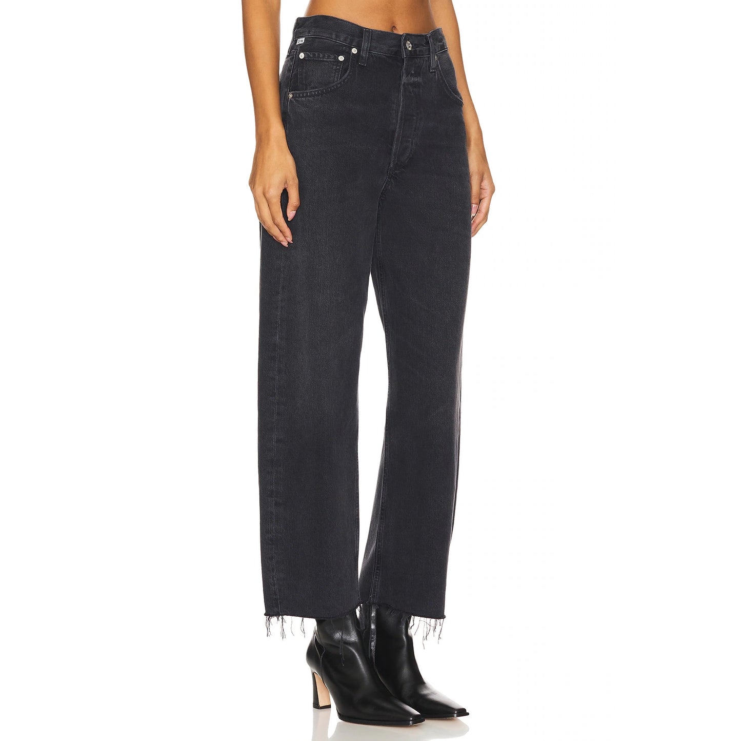 Citizens "Ayla" Cropped Jeans in "Bronson" Washed Black, size 29