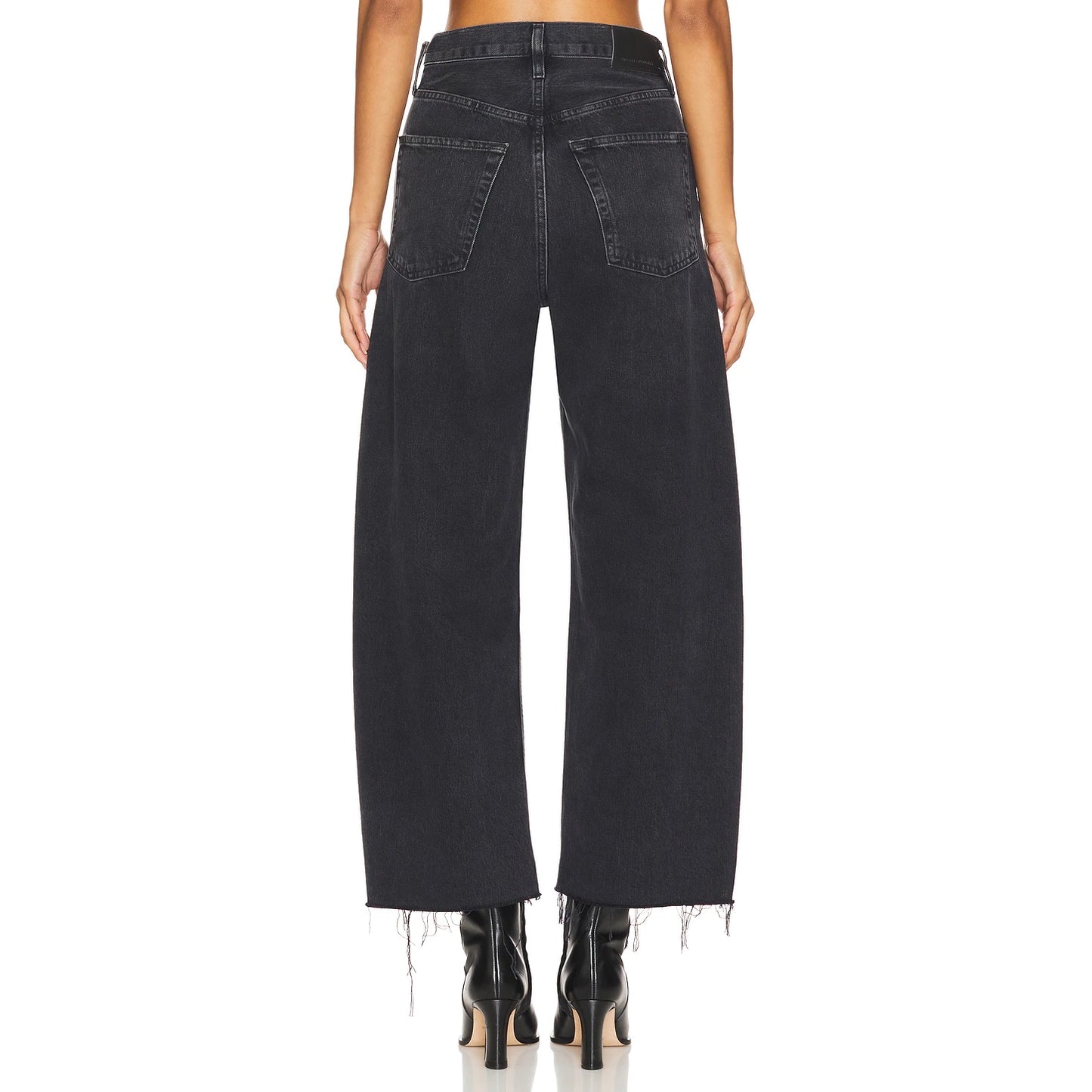 Citizens "Ayla" Cropped Jeans in "Bronson" Washed Black, size 29