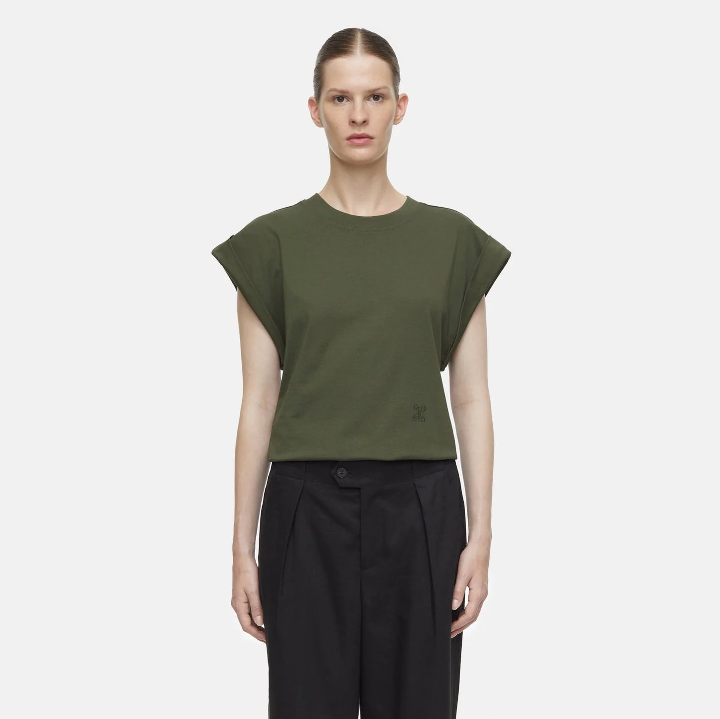 CLOSED Sleeveless T-Shirt in Green, size Medium