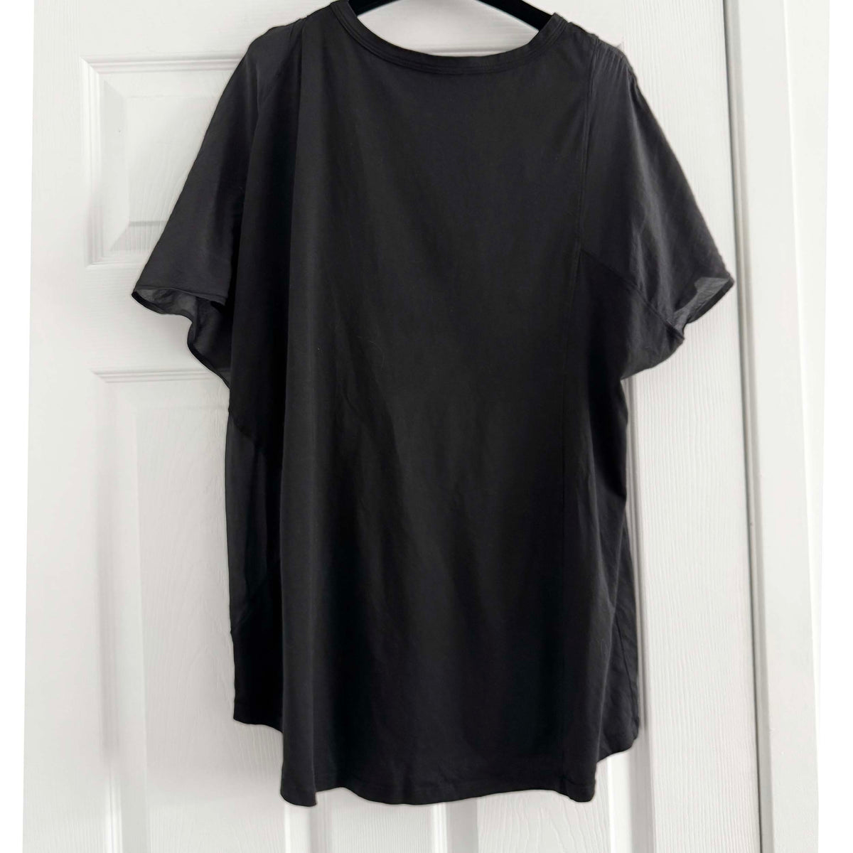 CLU Combo Cotton/Silk Blend Tee Shirt in Black, size Medium